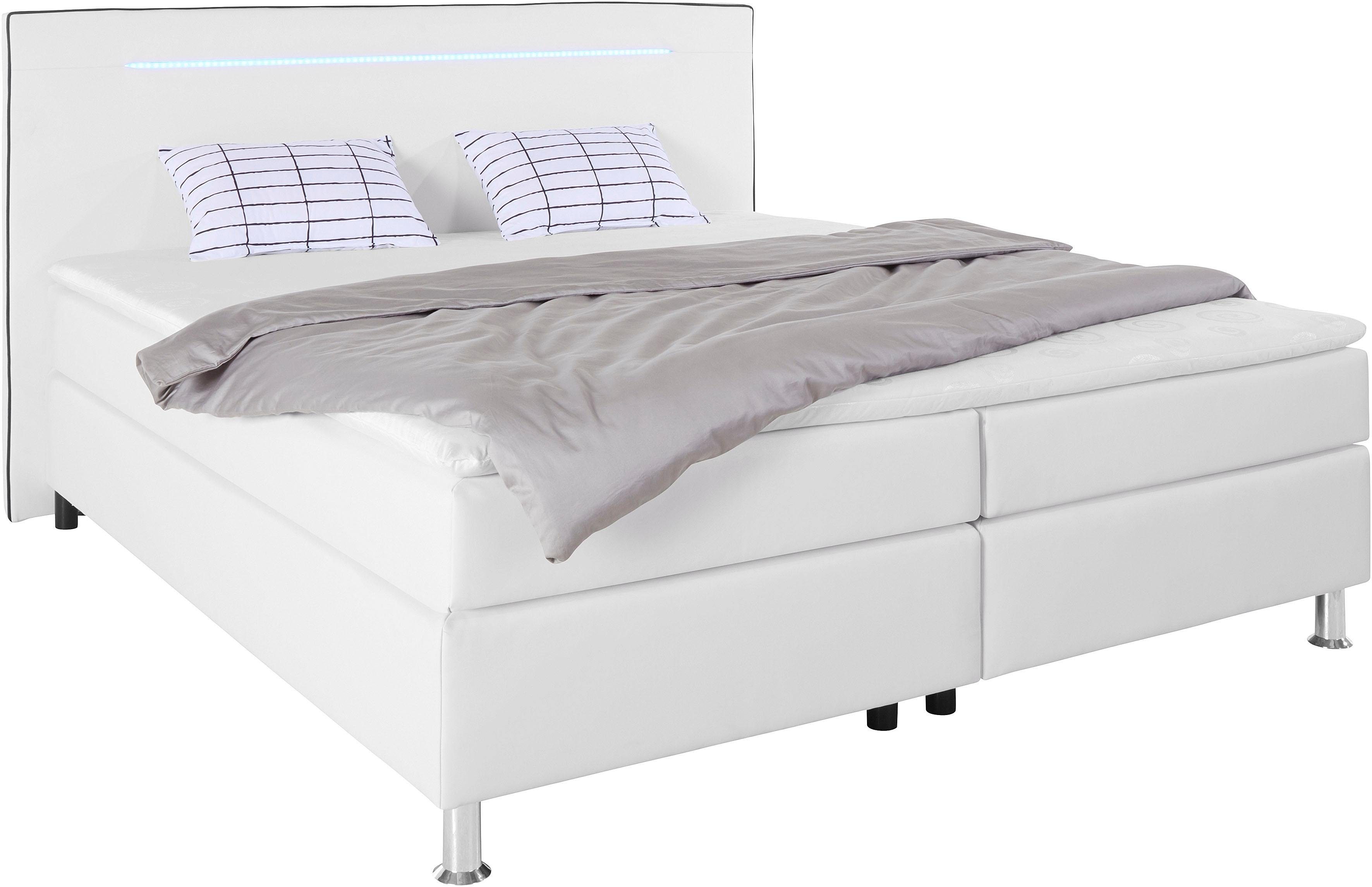 COLLECTION AB Boxspring inclusief ledverlichting, topmatras en kussen