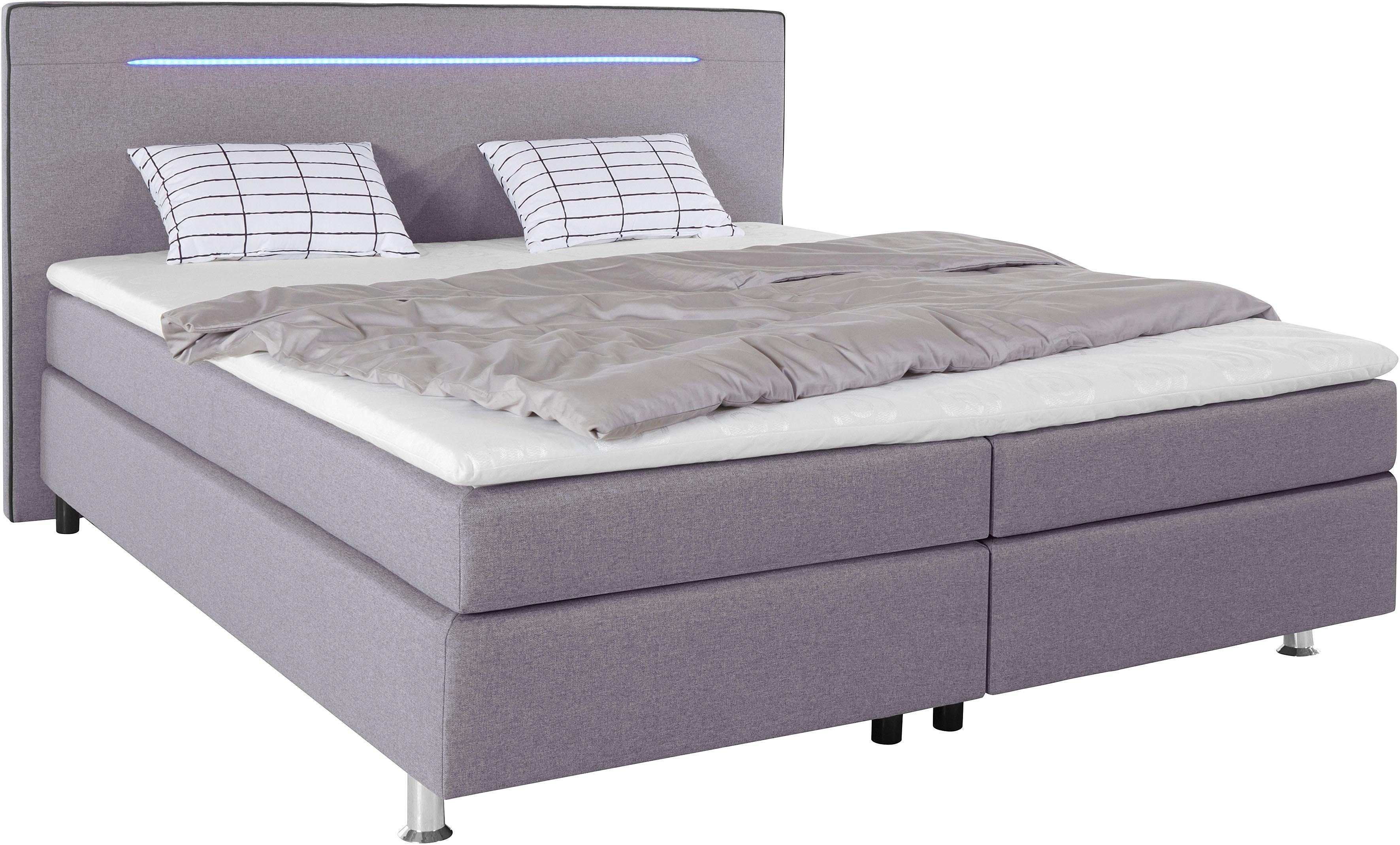 COLLECTION AB Boxspring inclusief ledverlichting, topmatras en kussen