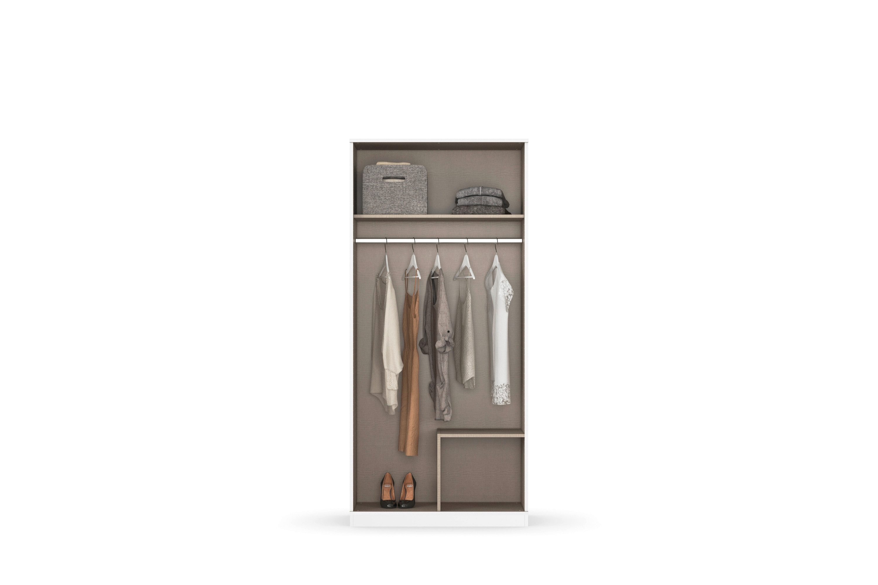 rauch Draaideurkast Kledingkast Kast Garderobe Wasmand COSTA Breedte 91 cm greeploze front met push-to-open functie MADE IN GERMANY