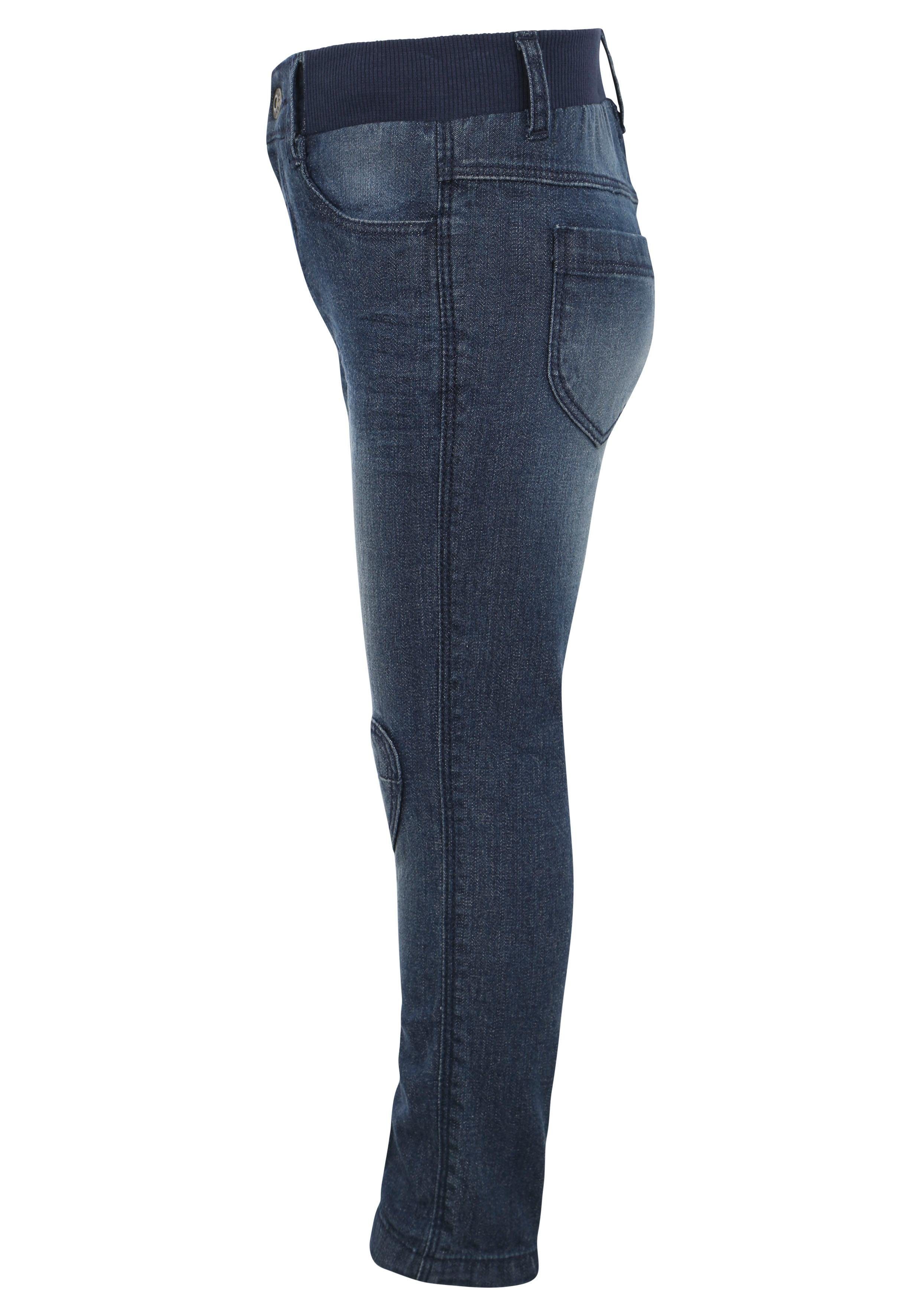 Arizona Comfortjeans Voor kleine meisjes met hartvormige versteviging op de knieën