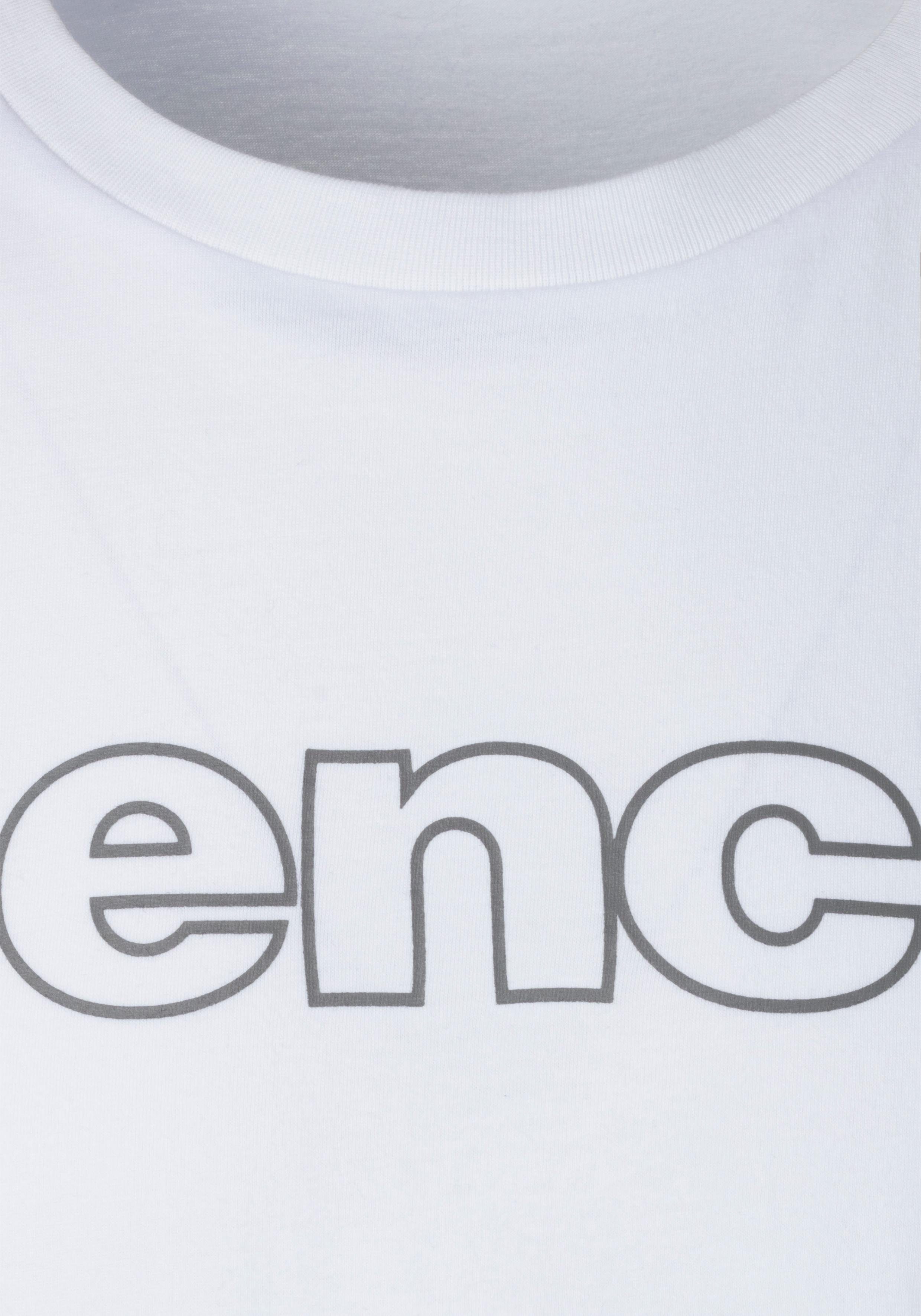 Bench. Loungewear T-shirt Shirt met logoprint, basic shirt met ronde hals van 100% katoen (2-delig)