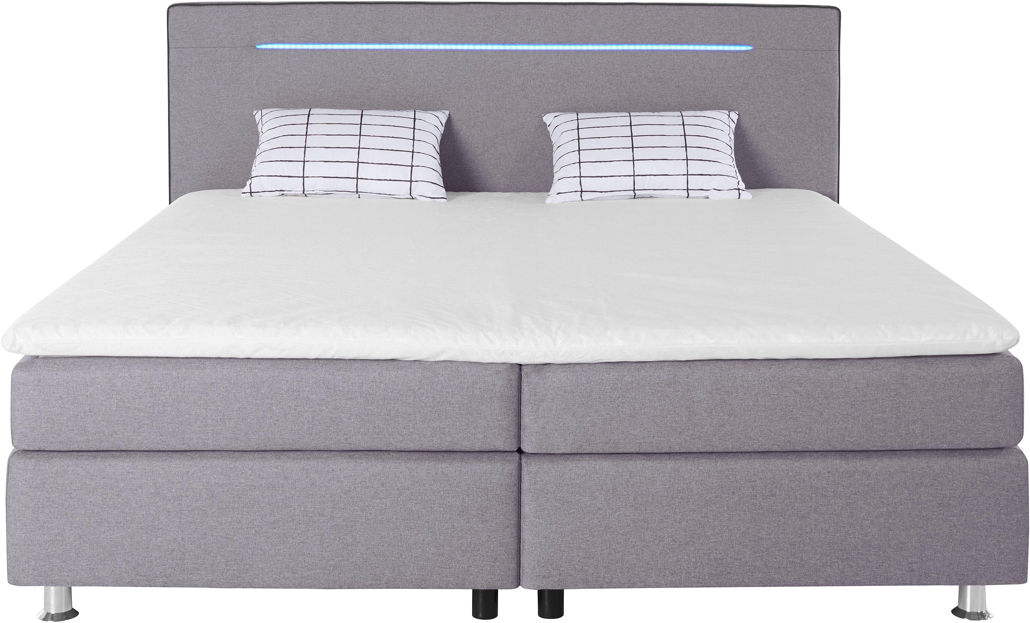 COLLECTION AB Boxspring inclusief ledverlichting, topmatras en kussen