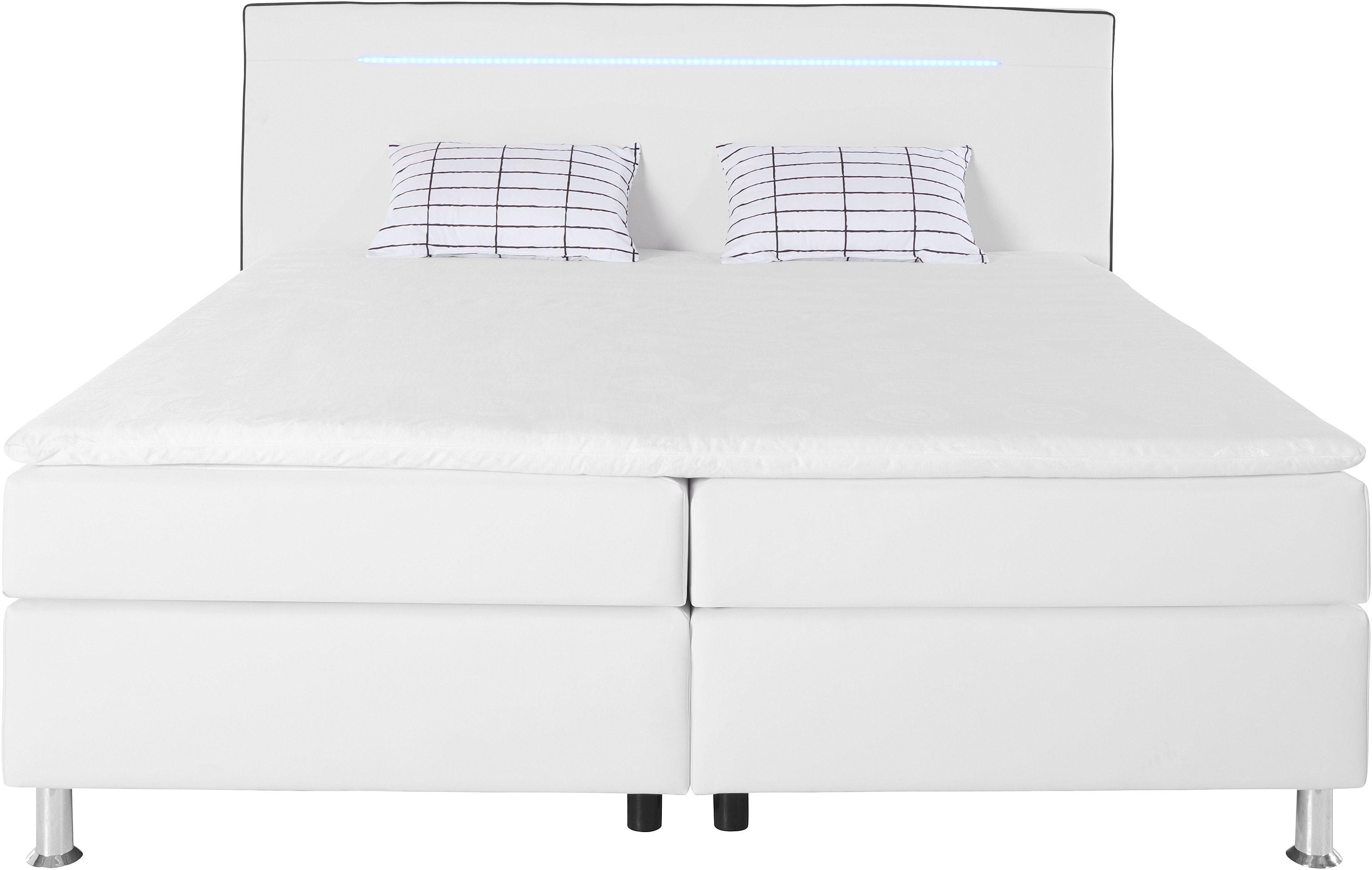 COLLECTION AB Boxspring inclusief ledverlichting, topmatras en kussen