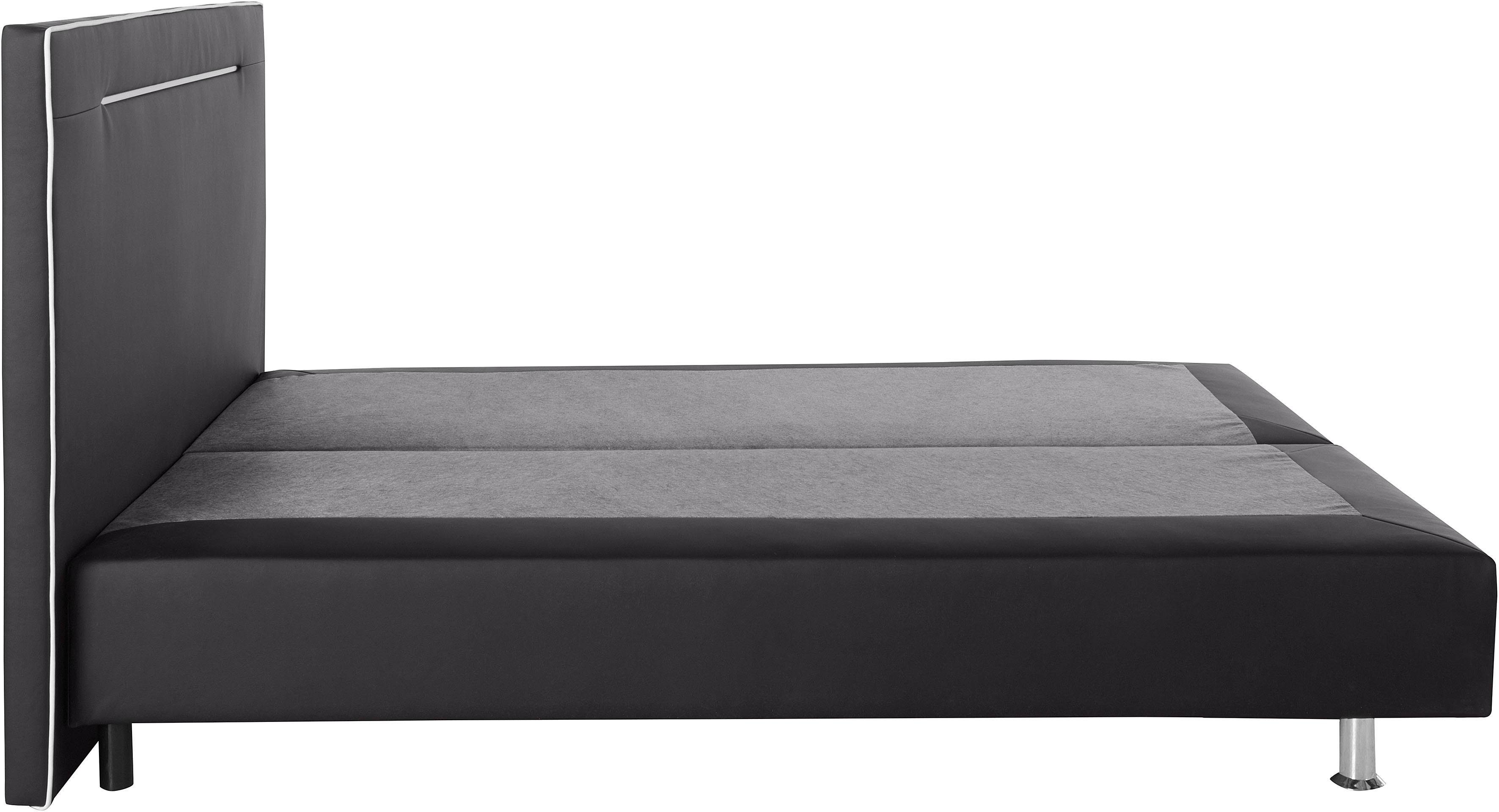 COLLECTION AB Boxspring London, inclusief topper en kussens, met LED-verlichting Boxspringbed verkrijgbaar in 90cmx200cm, 140cmx200cm & 180cmx200cm