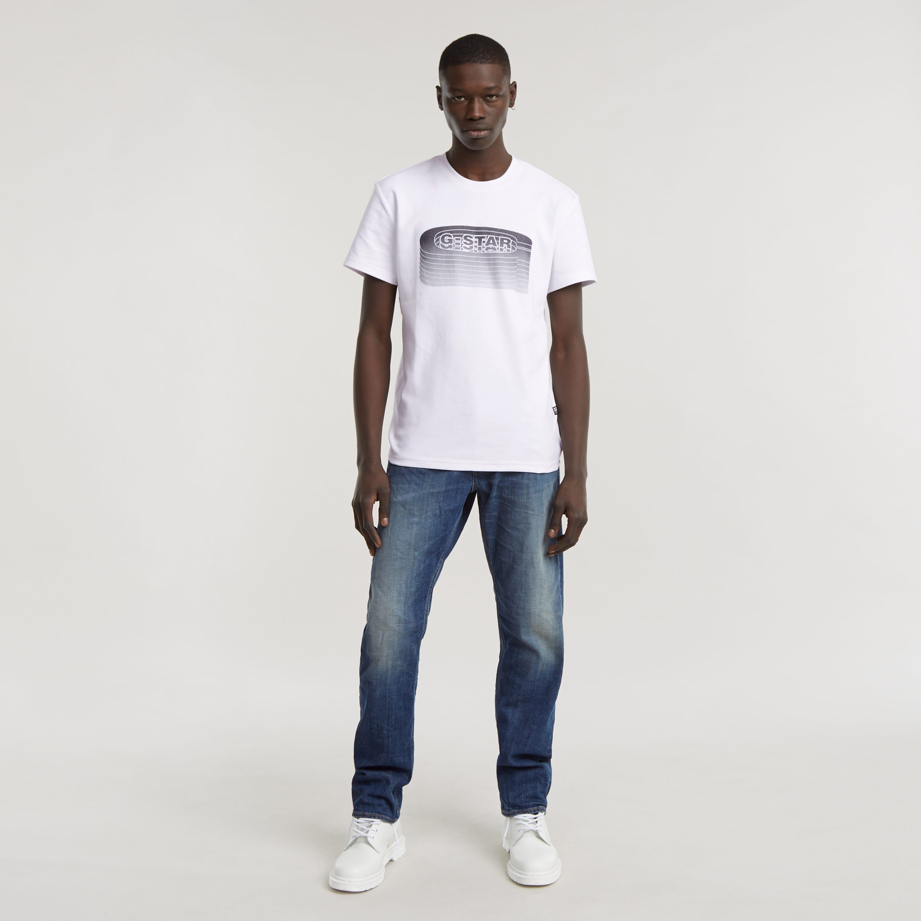 G-Star RAW Shirt met print Stacked Old Skool Logo R