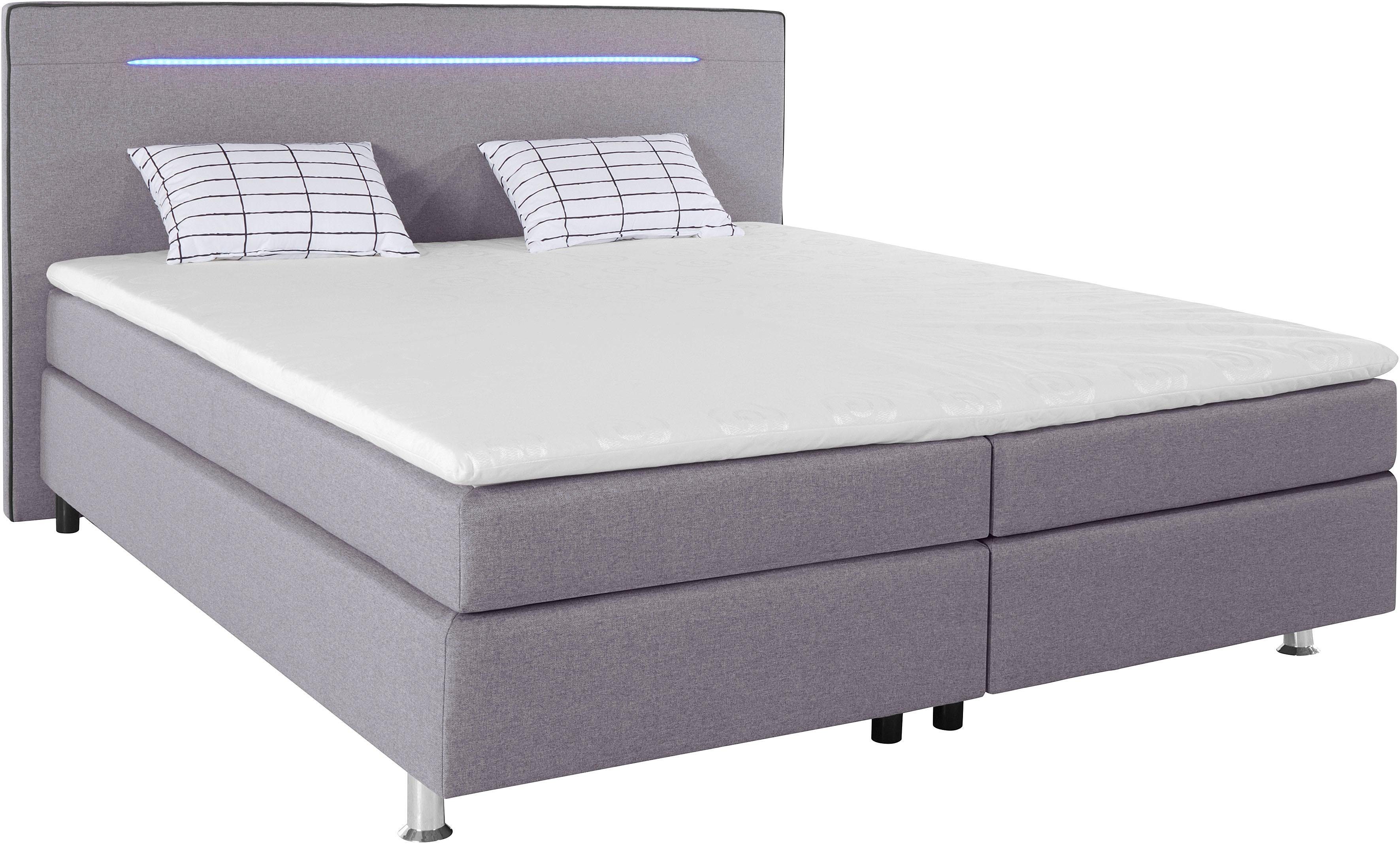 COLLECTION AB Boxspring inclusief ledverlichting, topmatras en kussen