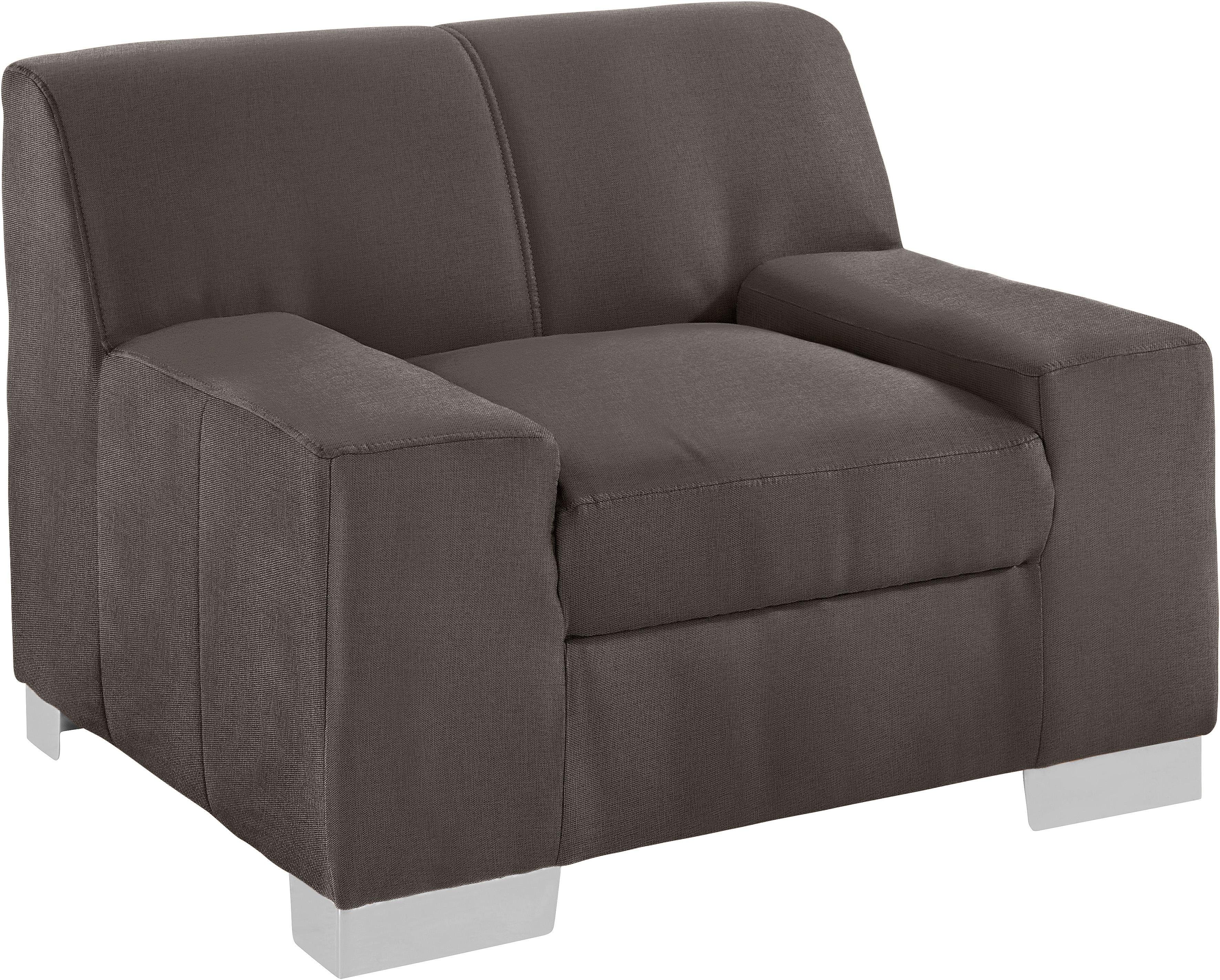 DOMO collection Fauteuil Bero, elegant en tijdloos, kubistisch en comfortabel (set)