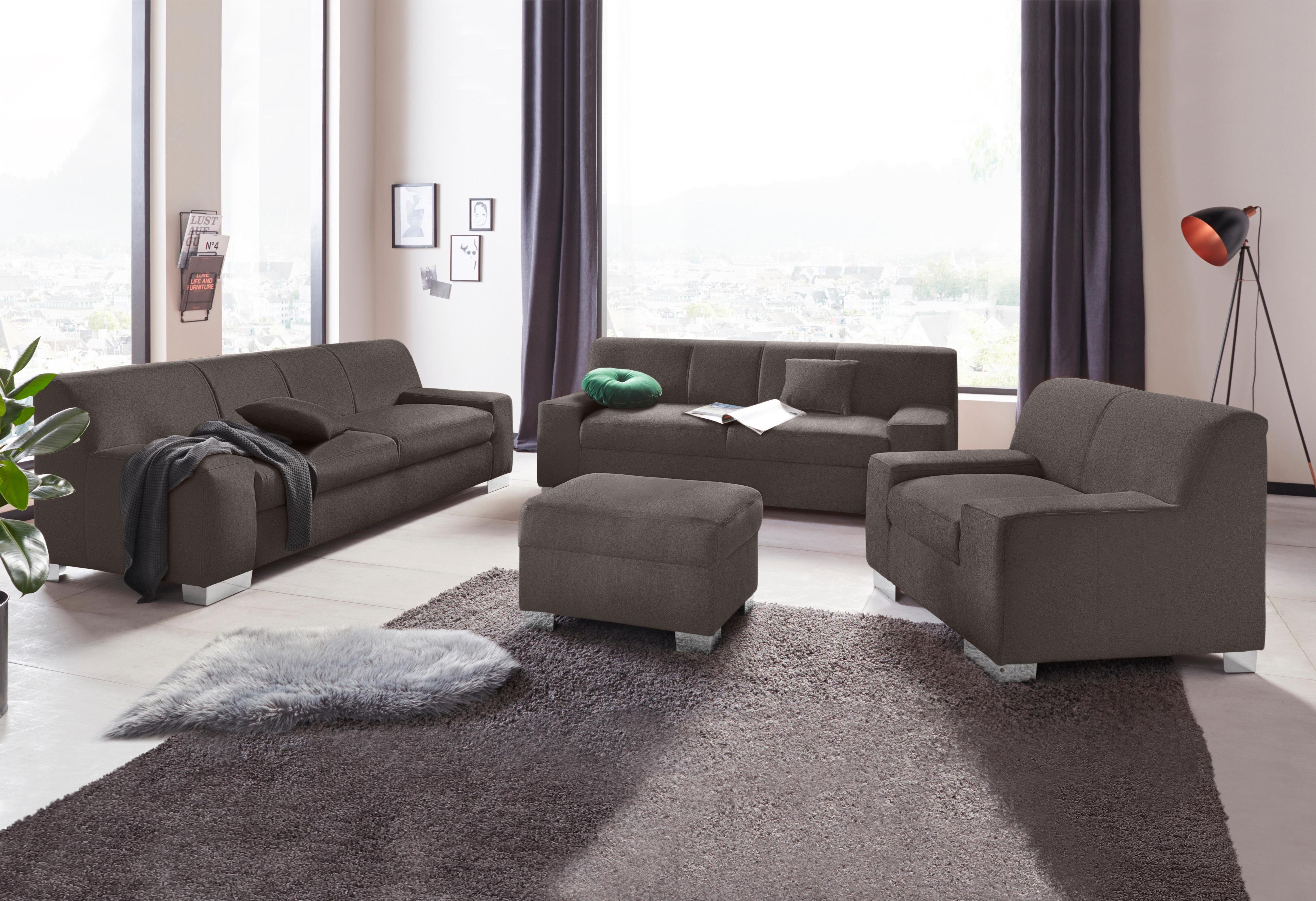 DOMO collection Fauteuil Bero, elegant en tijdloos, kubistisch en comfortabel (set)
