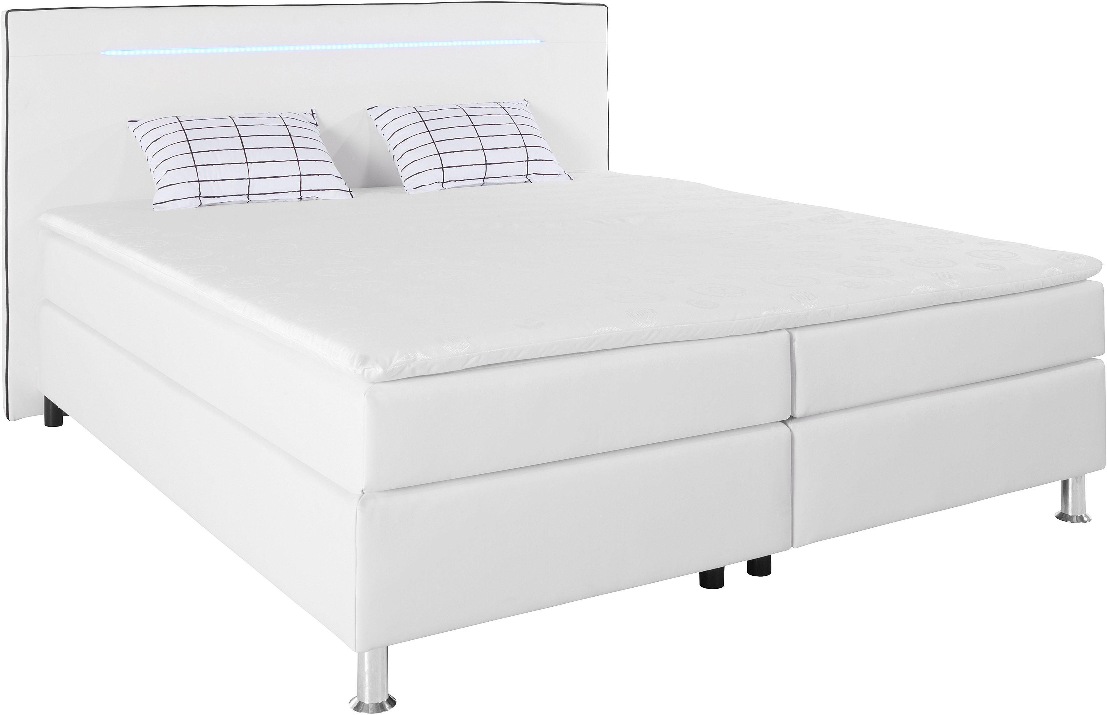 COLLECTION AB Boxspring inclusief ledverlichting, topmatras en kussen