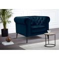 premium collection by home affaire chesterfield-fauteuil tobol in modern chesterfield design groen