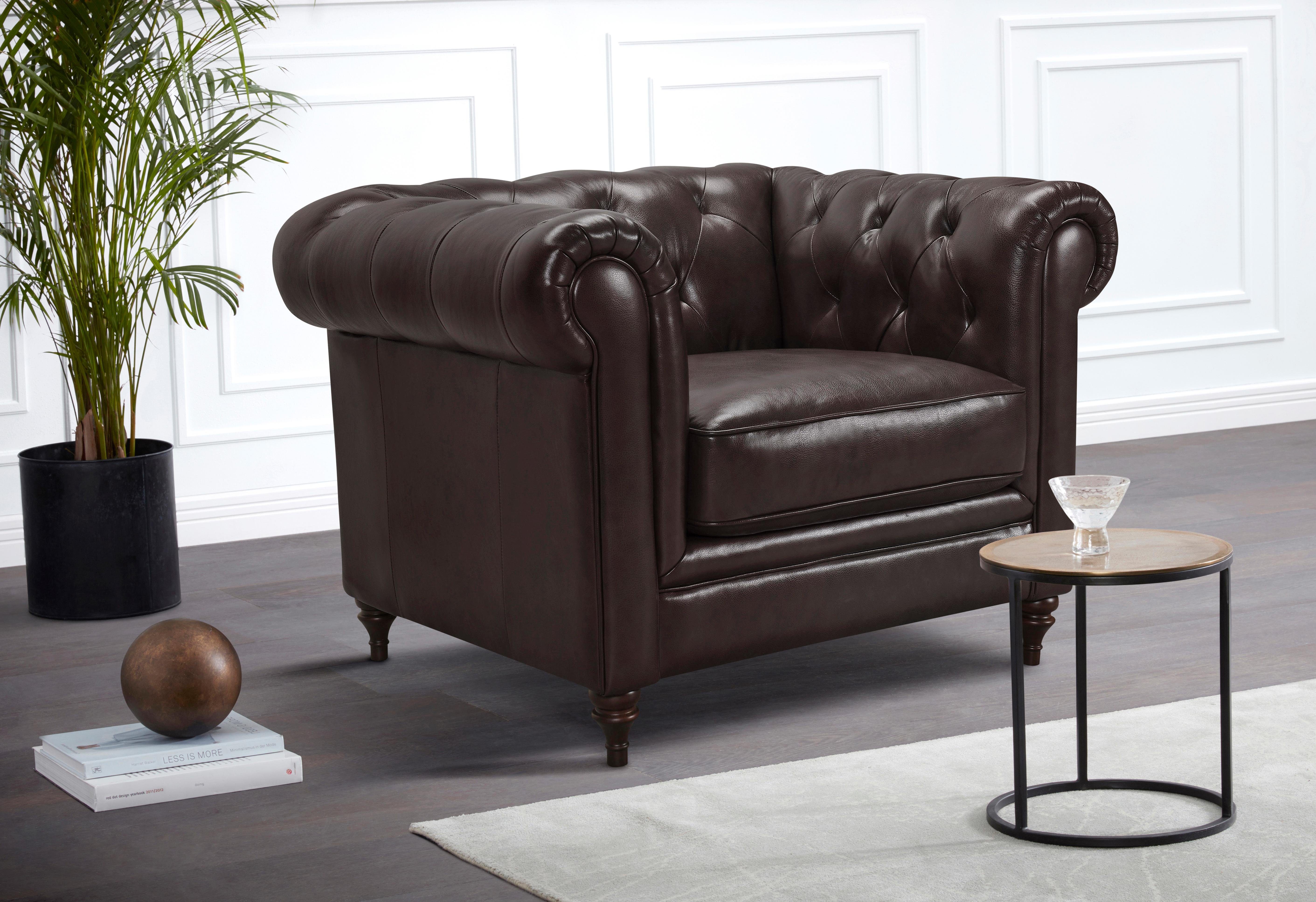 Home affaire Chesterfield-fauteuil Chambal met klassieke capitonnage