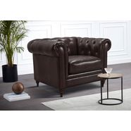 premium collection by home affaire chesterfield-fauteuil chambal met klassieke capitonnage bruin