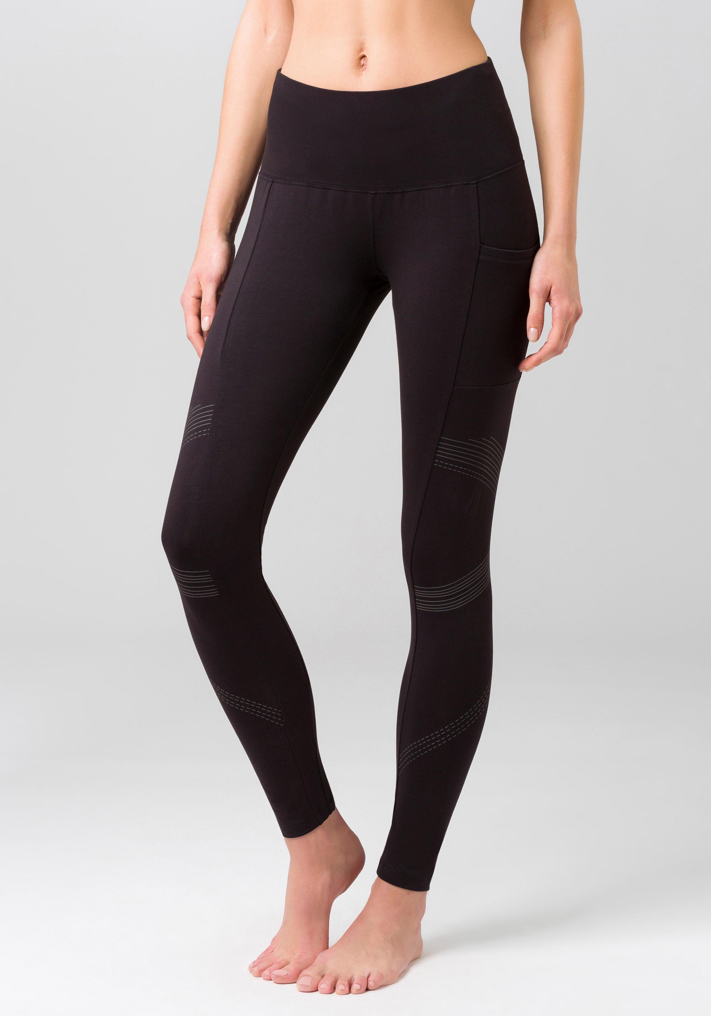 active by Lascana Legging met optische reflectie-print en telefoontas, loungewear