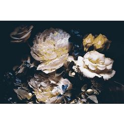 leonique artprint op acrylglas bloemen goud