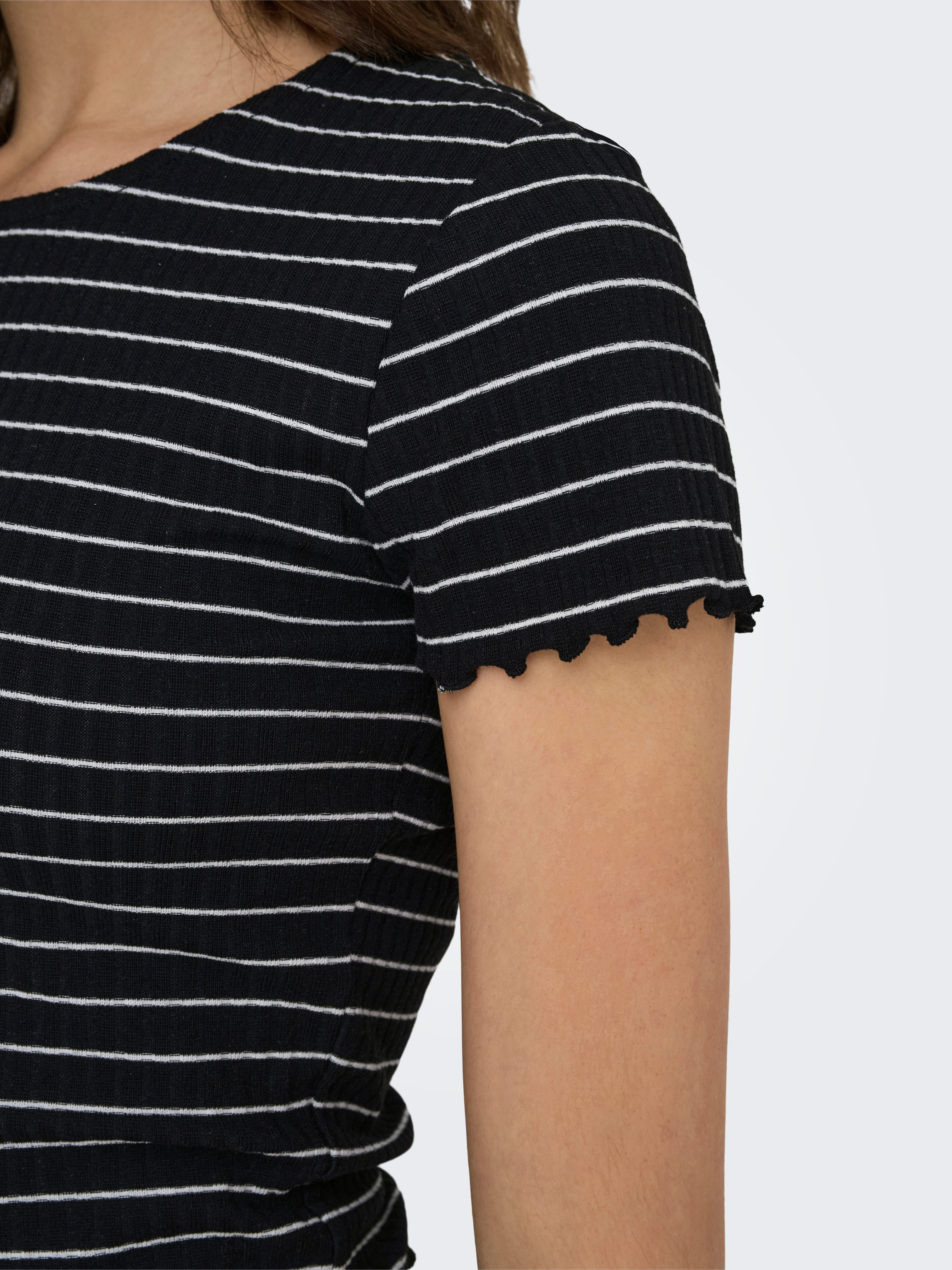 Only Shirt met ronde hals ONLEMMA STRIPE S/S TOP