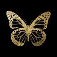 leonique artprint op acrylglas vlinder goud