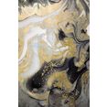 leonique artprint op acrylglas abstracte kunst in marmer-look goud