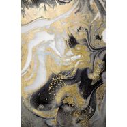 leonique artprint op acrylglas abstracte kunst in marmer-look goud