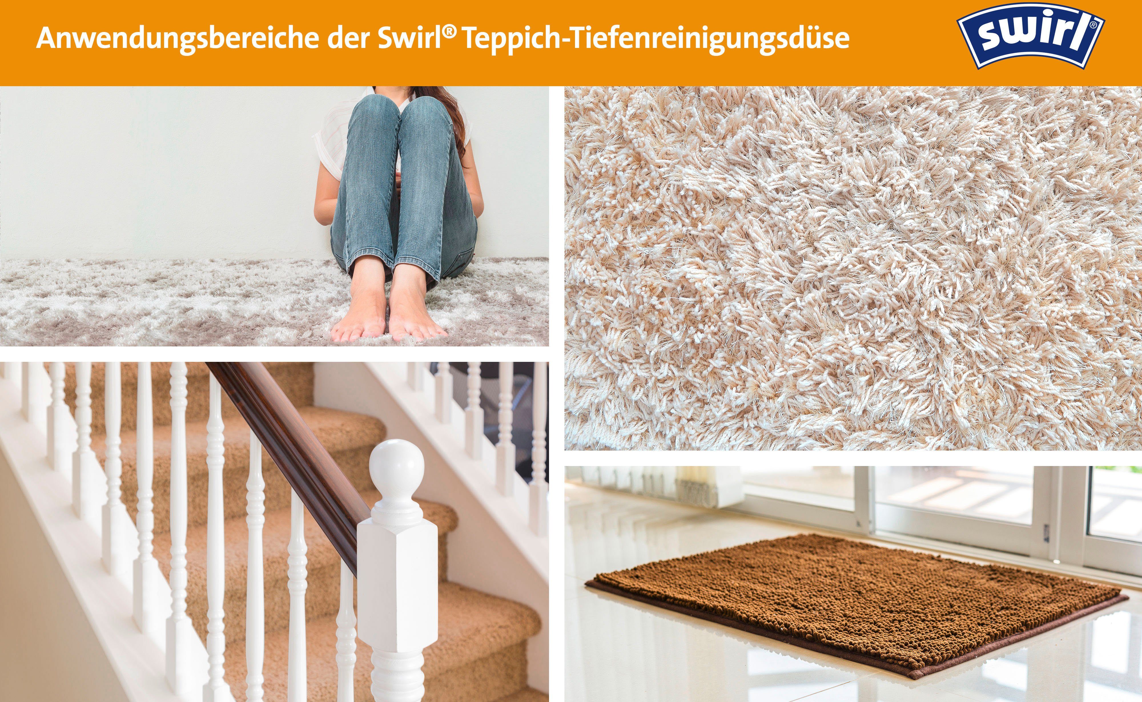 Swirl Vloermondstuk Swirl® dieptereinigingszuigmond voor vloerbedekking (set, 3-delig)