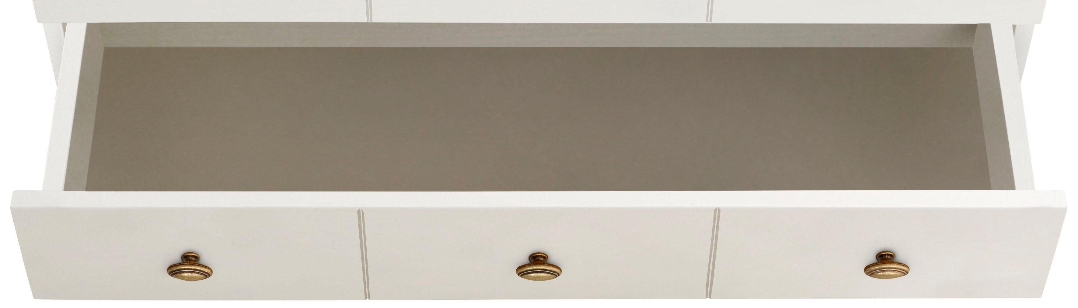 Home affaire Boekenkast Soeren van massief grenen, in 2 hoogten, diepte 29 cm, met 5 laden
