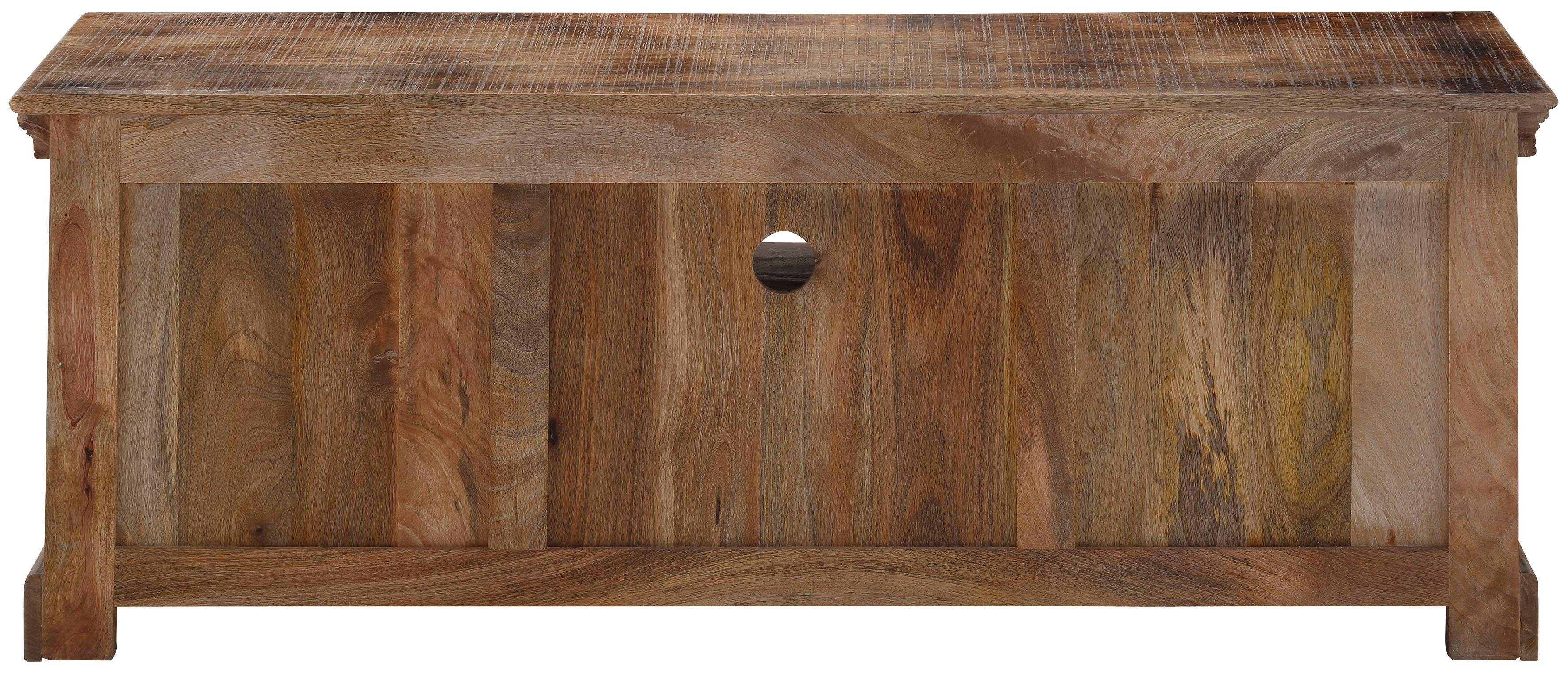 Home affaire Tv-meubel Maneesh Commode van massief mango hout met opbergruimtes, breedte 135cm