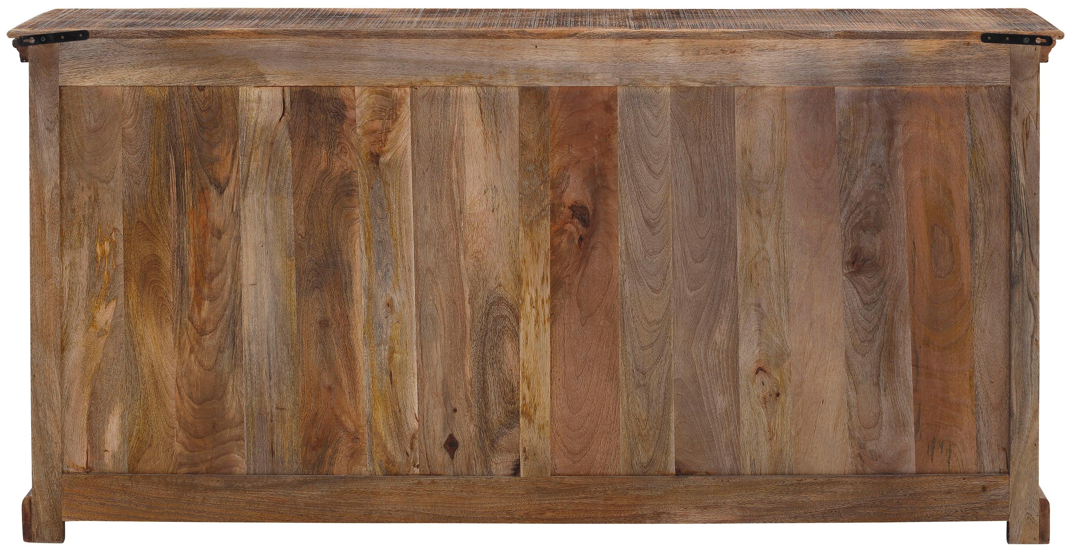 Home affaire Dressoir Maneesh Commode van massief mango hout, veel opbergruimtes, B/ 179cm