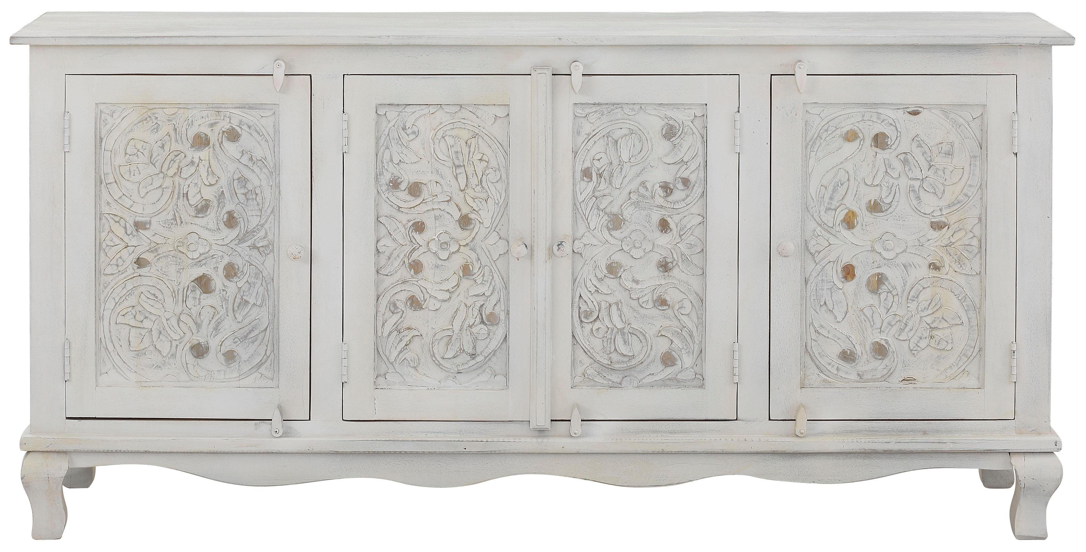 Home affaire Dressoir Rajat Kast van mangohout met frontfrezingen, breedte 175 cm