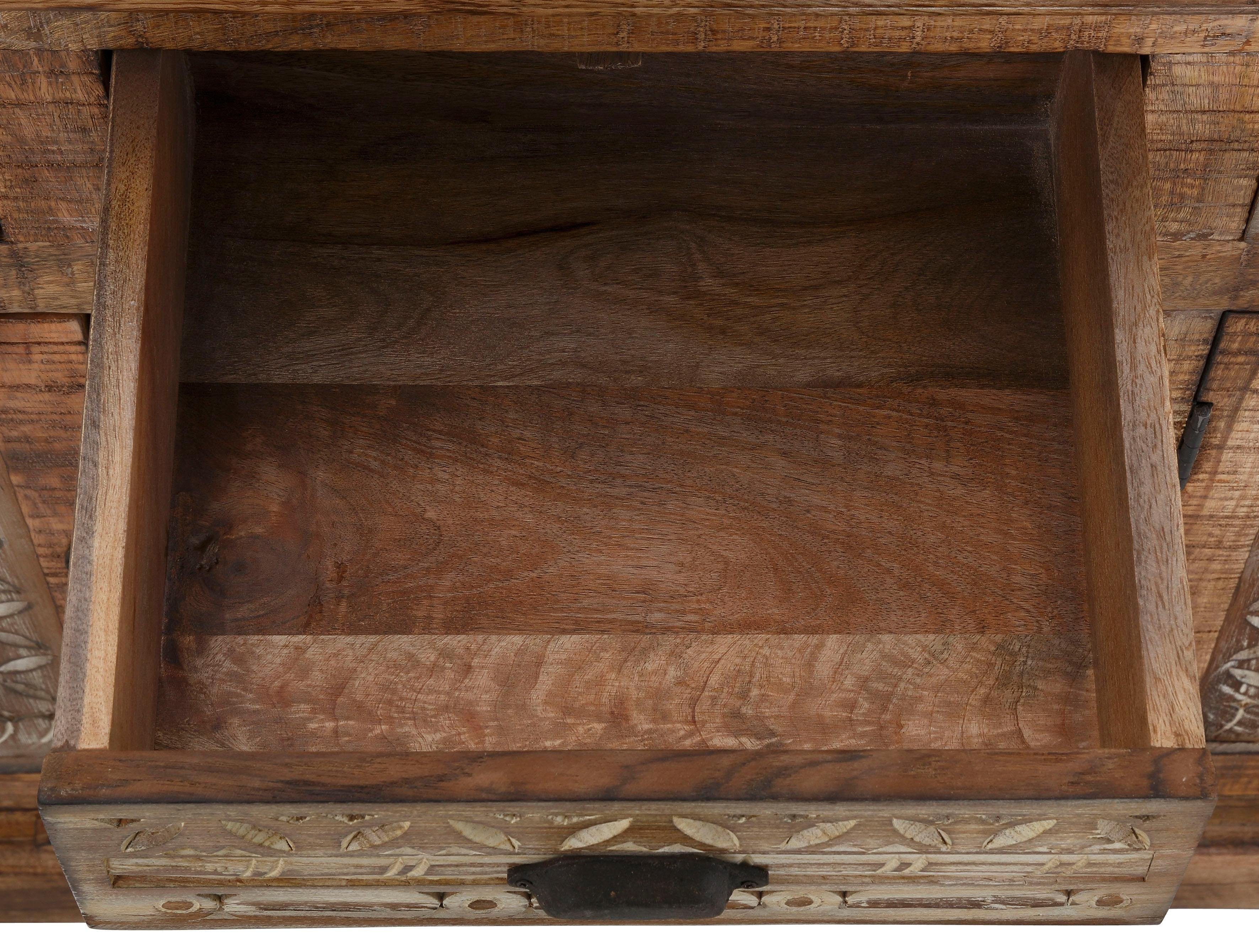 Home affaire Dressoir Maneesh Commode van massief mango hout, veel opbergruimtes, B/ 179cm