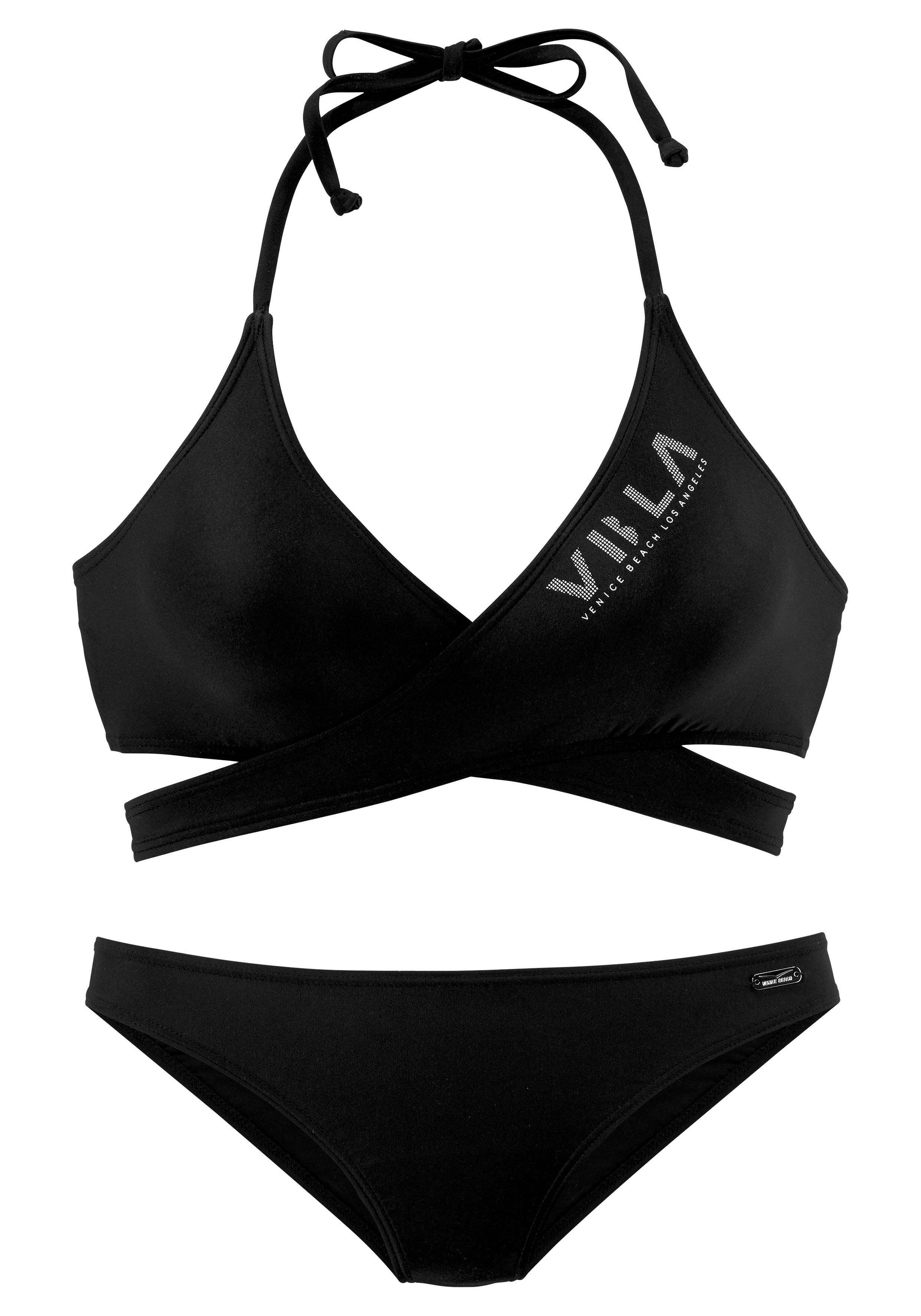 Venice Beach Triangelbikini met top in wikkel-look