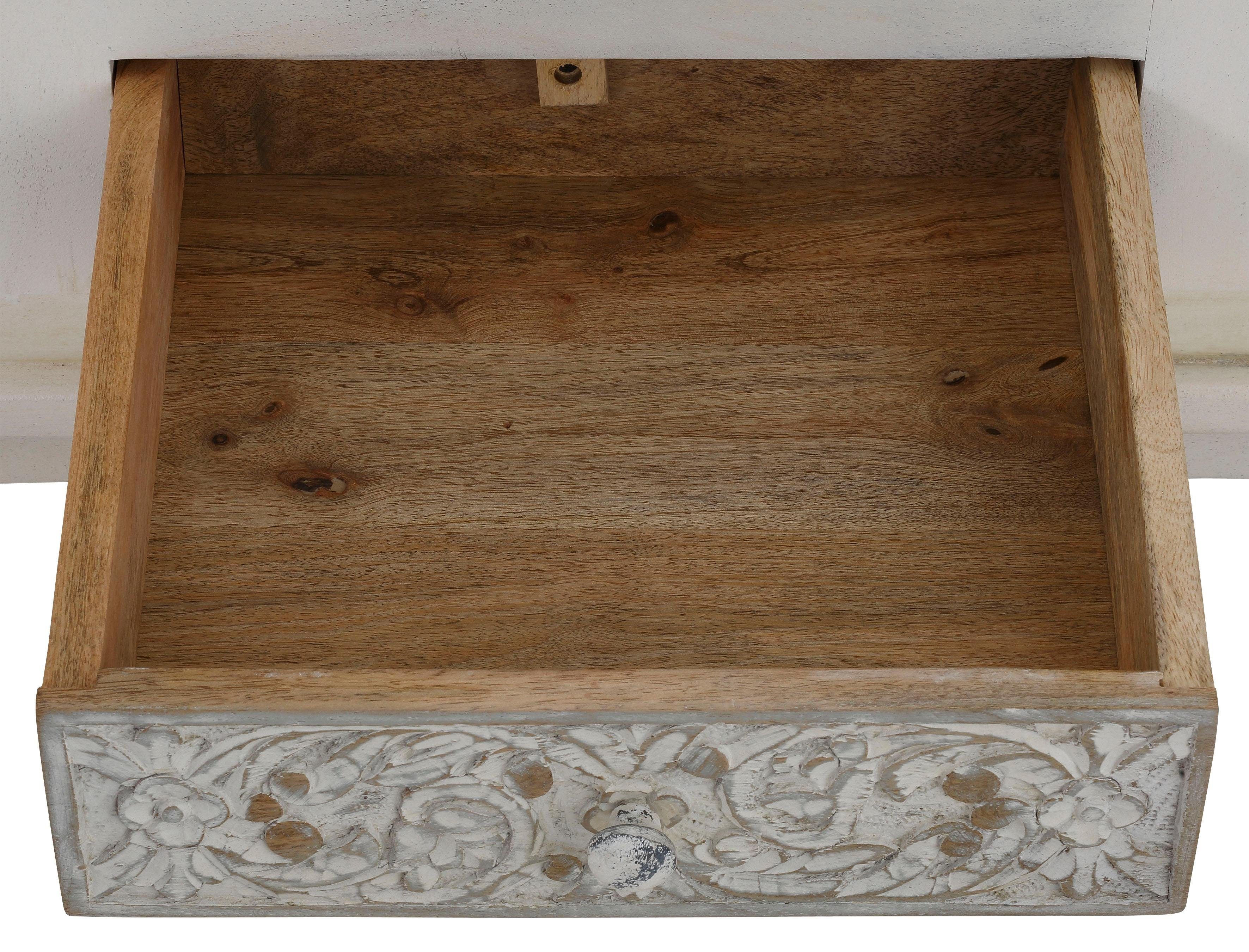 Home affaire Dressoir Rajat Kast van mangohout met deurfrontfrezingen, breedte 140 cm