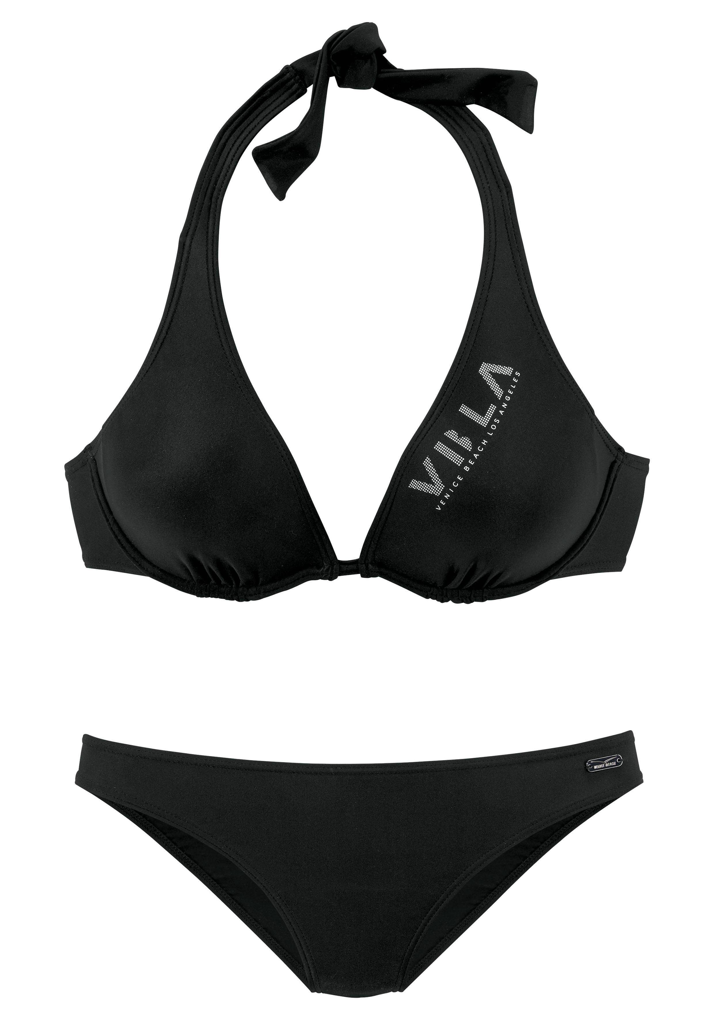 Venice Beach Beugelbikini met contrastkleurig opschrift