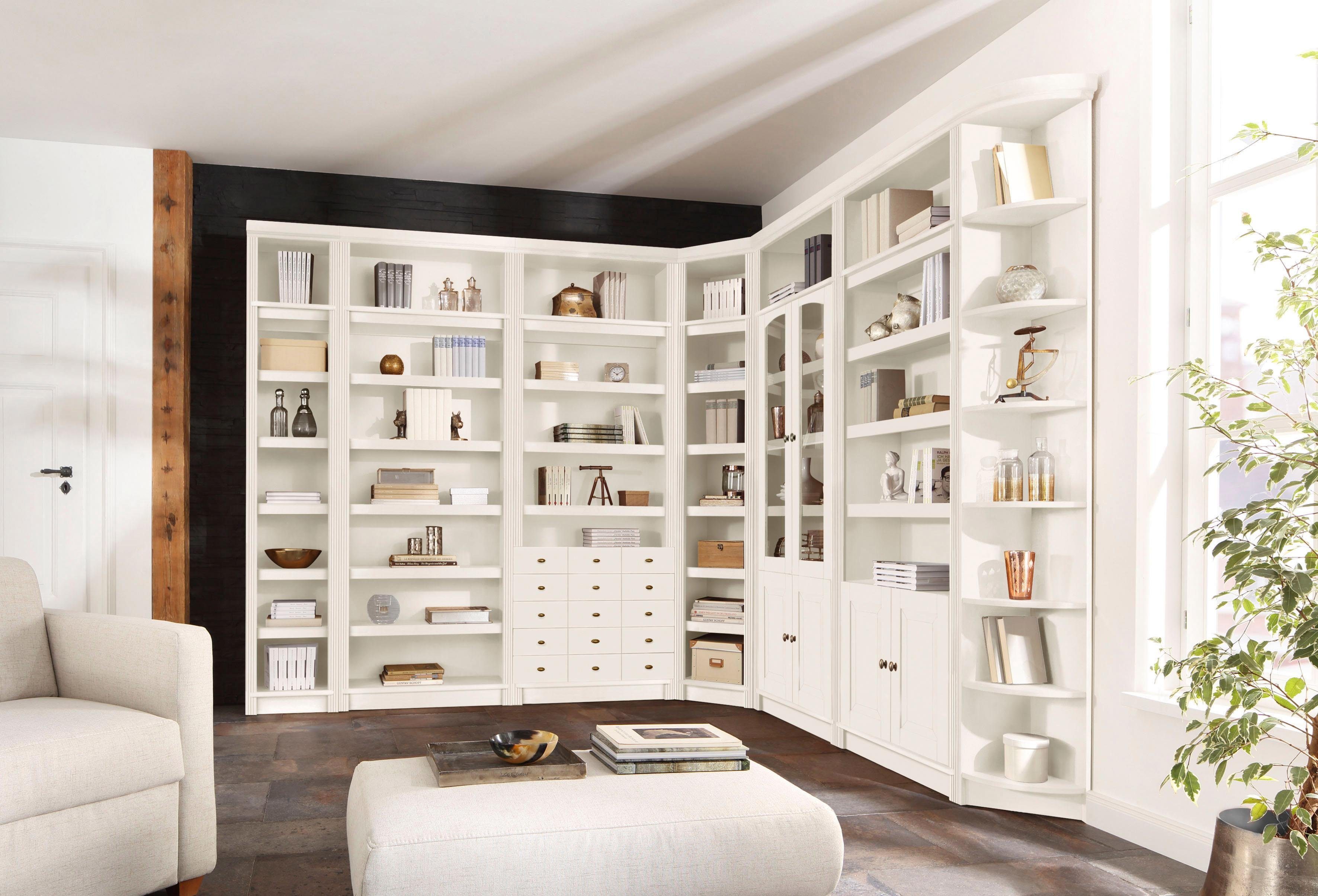 Home affaire Boekenkast Soeren massief grenen, in 2 hoogten, diepte 29 cm, deuren met vensterglas-inzet