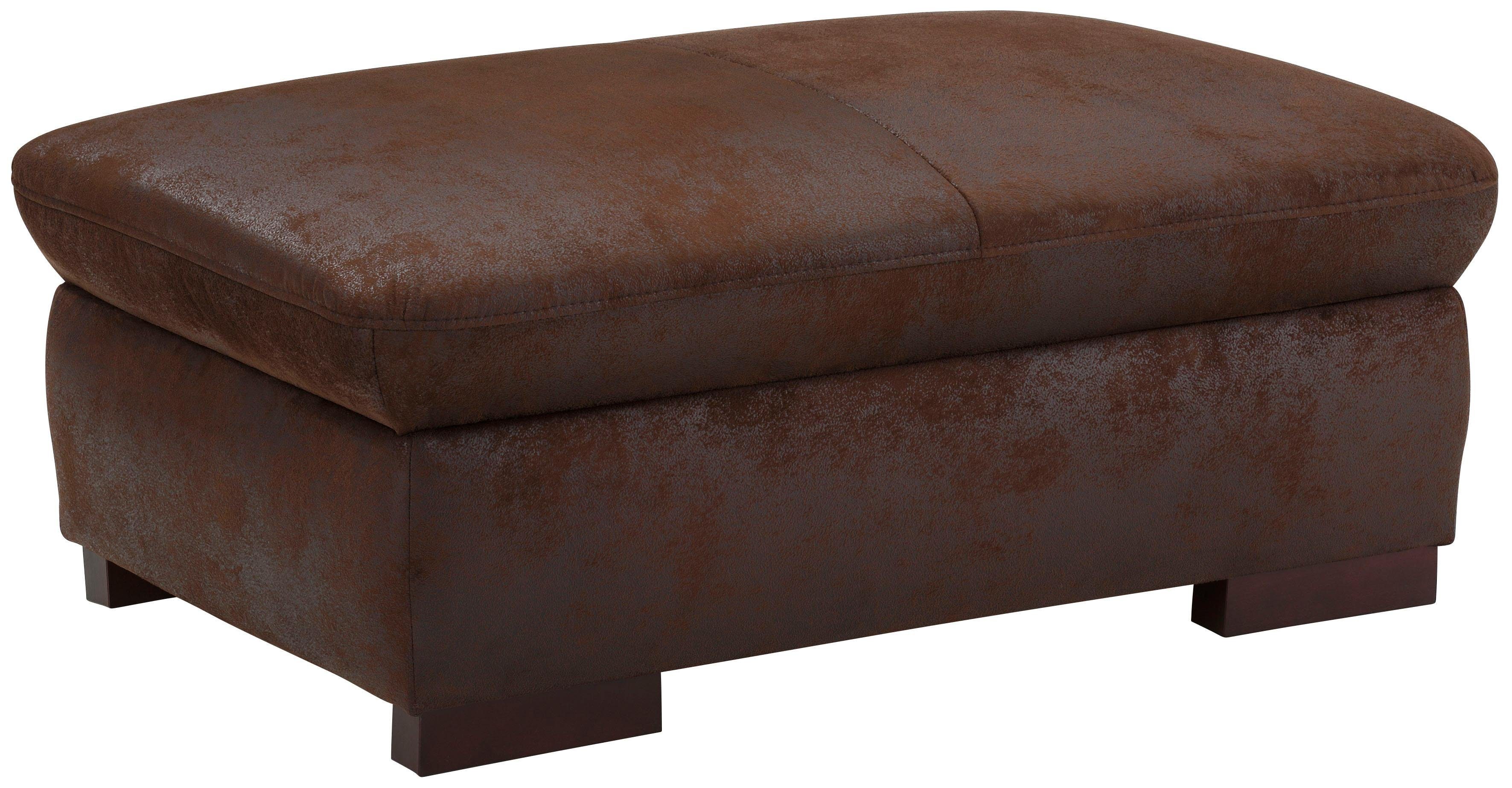 Home affaire Hocker met bergruimte Alberto groot, met opbergruimte hockers maat Microvezel antiekleer-look bruin