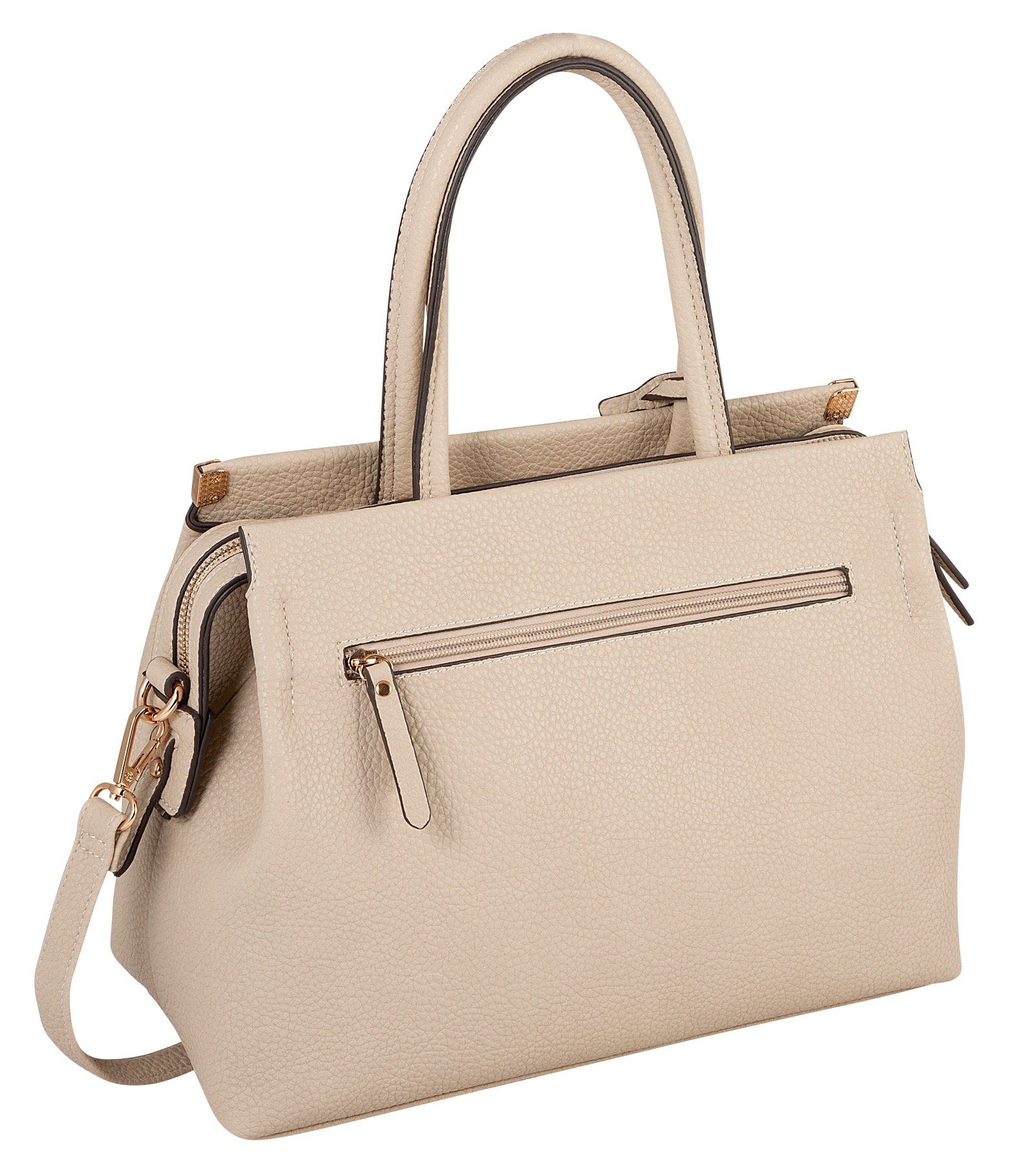 Gabor Shopper Gela genarbde imitatieleer met decoratieve metalen hoeken, hoogwaardig logo