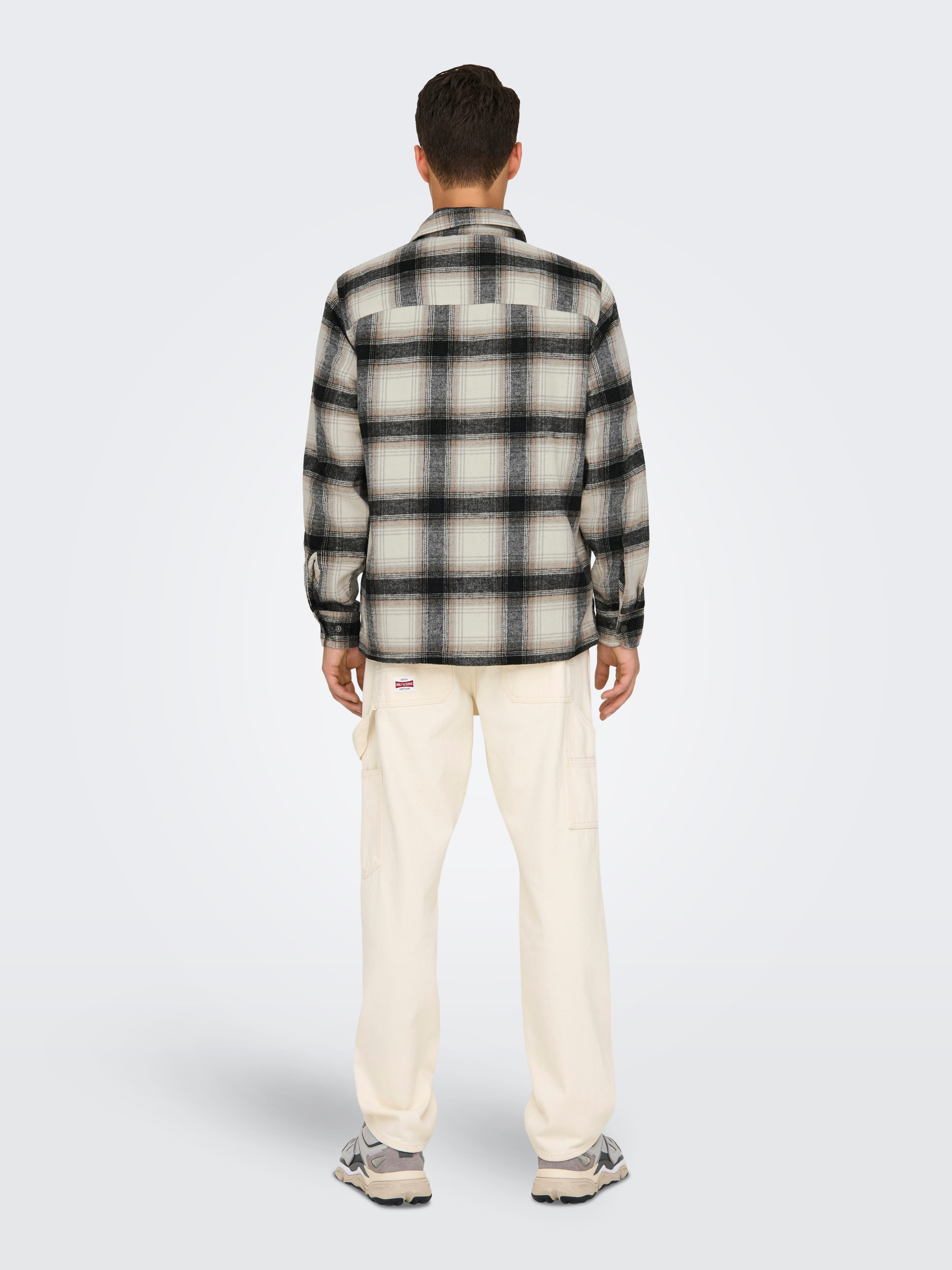 ONLY & SONS Overhemd met lange mouwen ONSAUSTIN WOOL ZIP OVERSHIRT