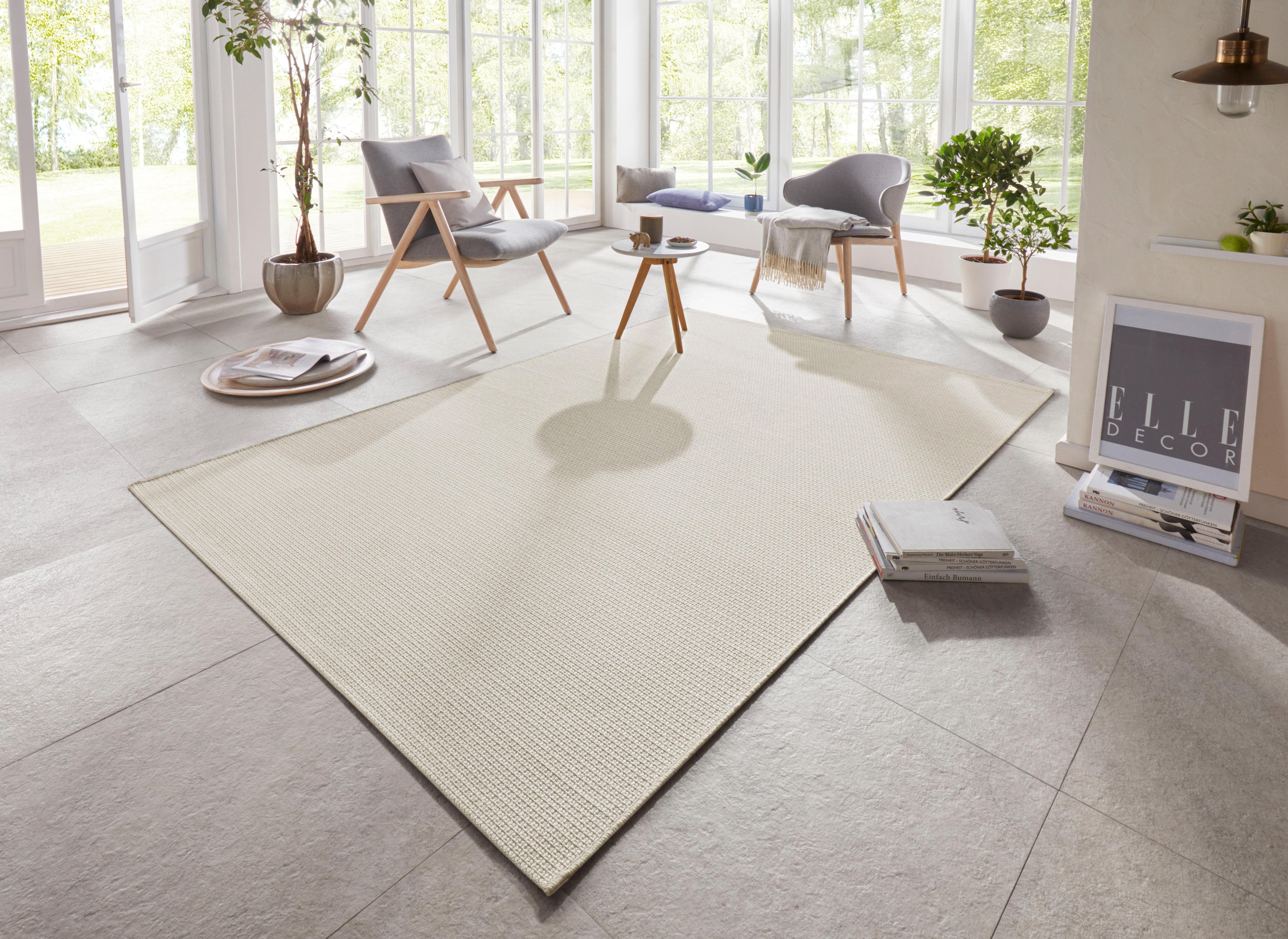 ELLE DECORATION Vloerkleed Millau Platweefsel, in- & outdoor, modern, terras, balkon, woonkamer
