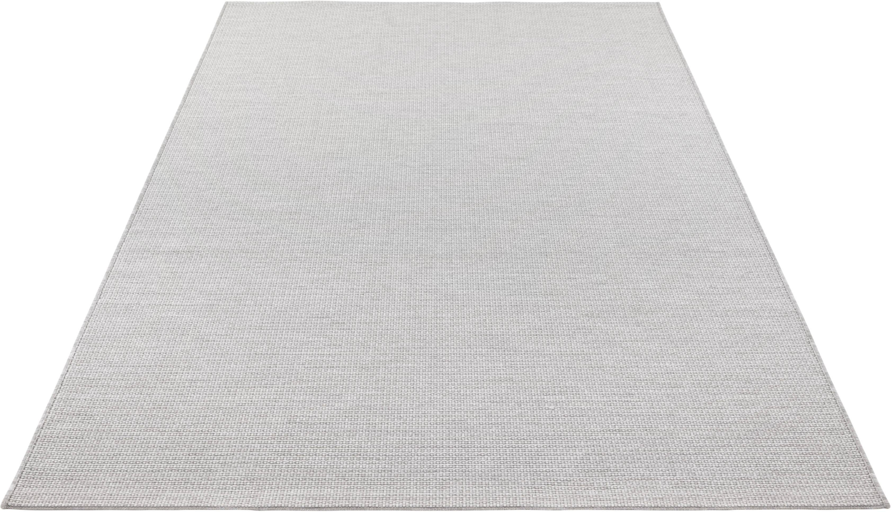 ELLE DECORATION Vloerkleed Millau Platweefsel, in- & outdoor, modern, terras, balkon, woonkamer moderne vloerkleden maat 4 grijs