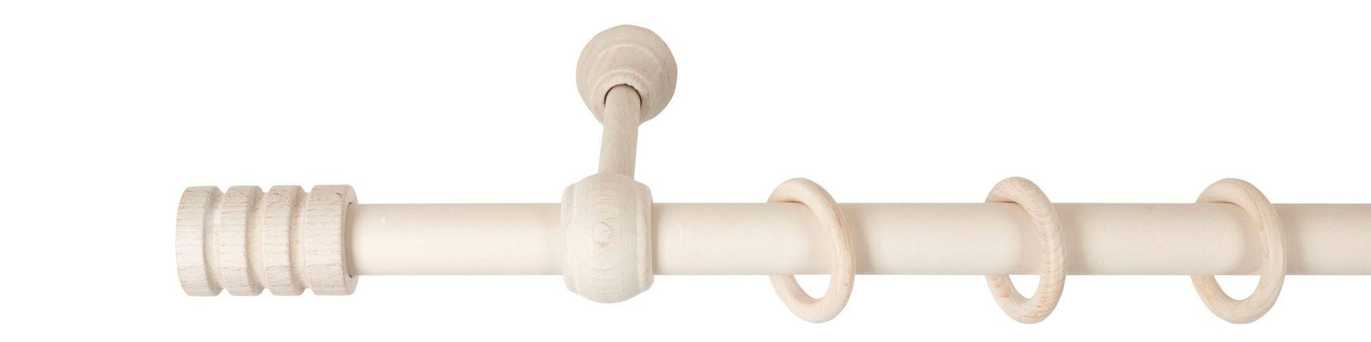 SN DECO GROUP Gordijnroede Pisa 28 mm, hout, verschillende lengtes en kleuren, compleet set (1 stuk)