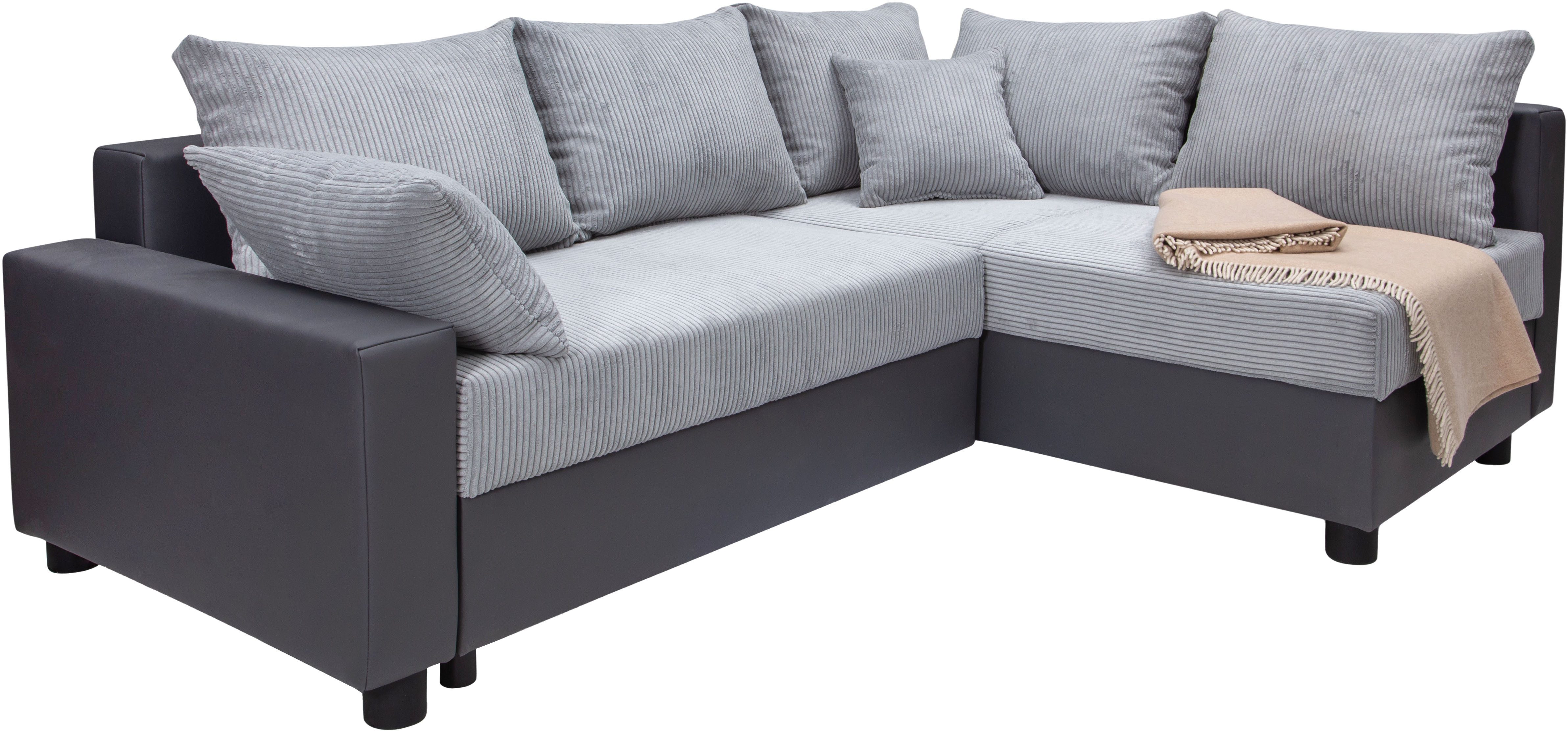 COLLECTION AB Hoekbank Parma L-vorm met slaapfunctie en bedlade, inclusief kussens, bonell-federkern