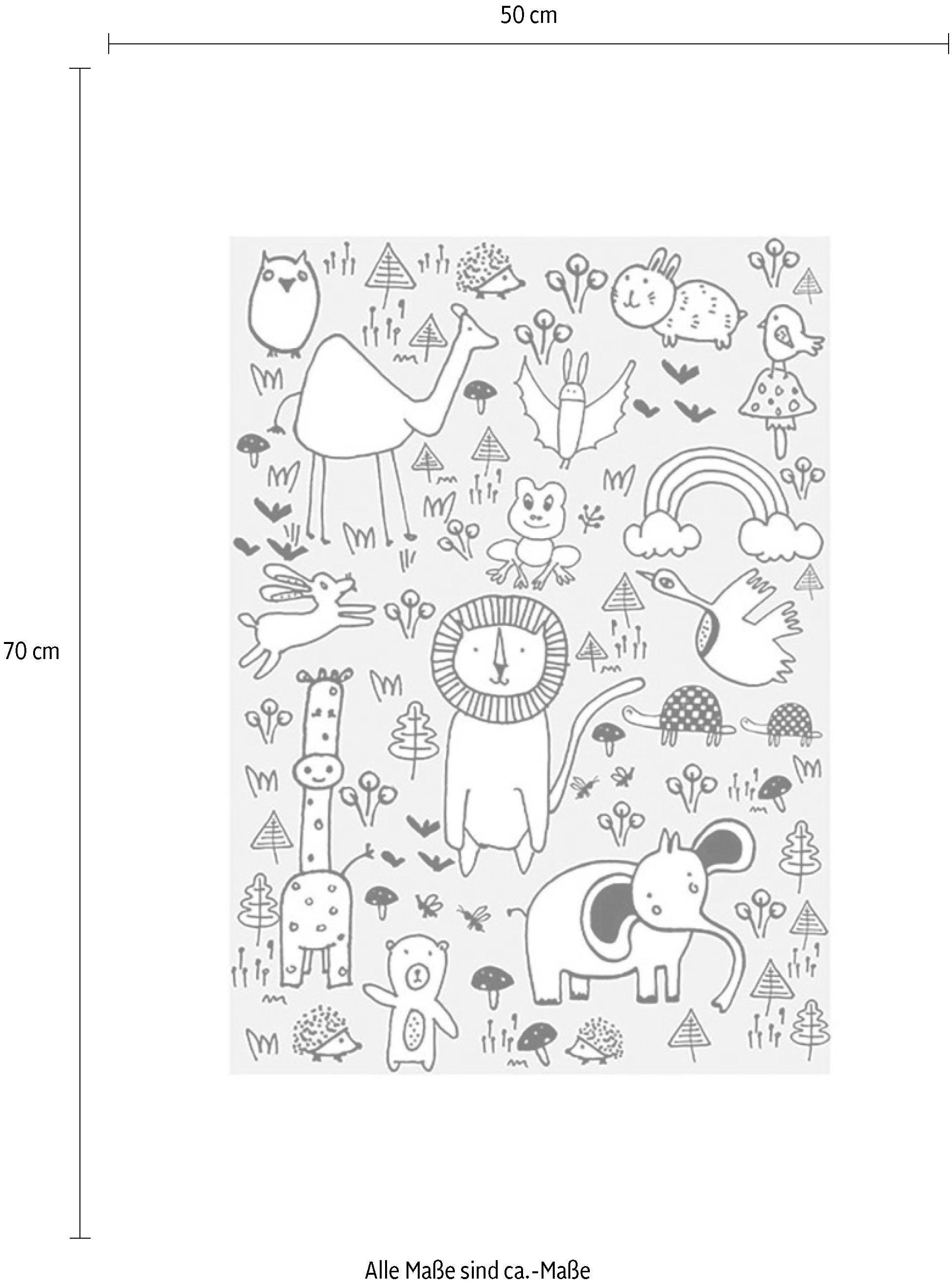 Komar Wanddecoratie Scribble park Wanddecoratie - zonder lijst (1 stuk)