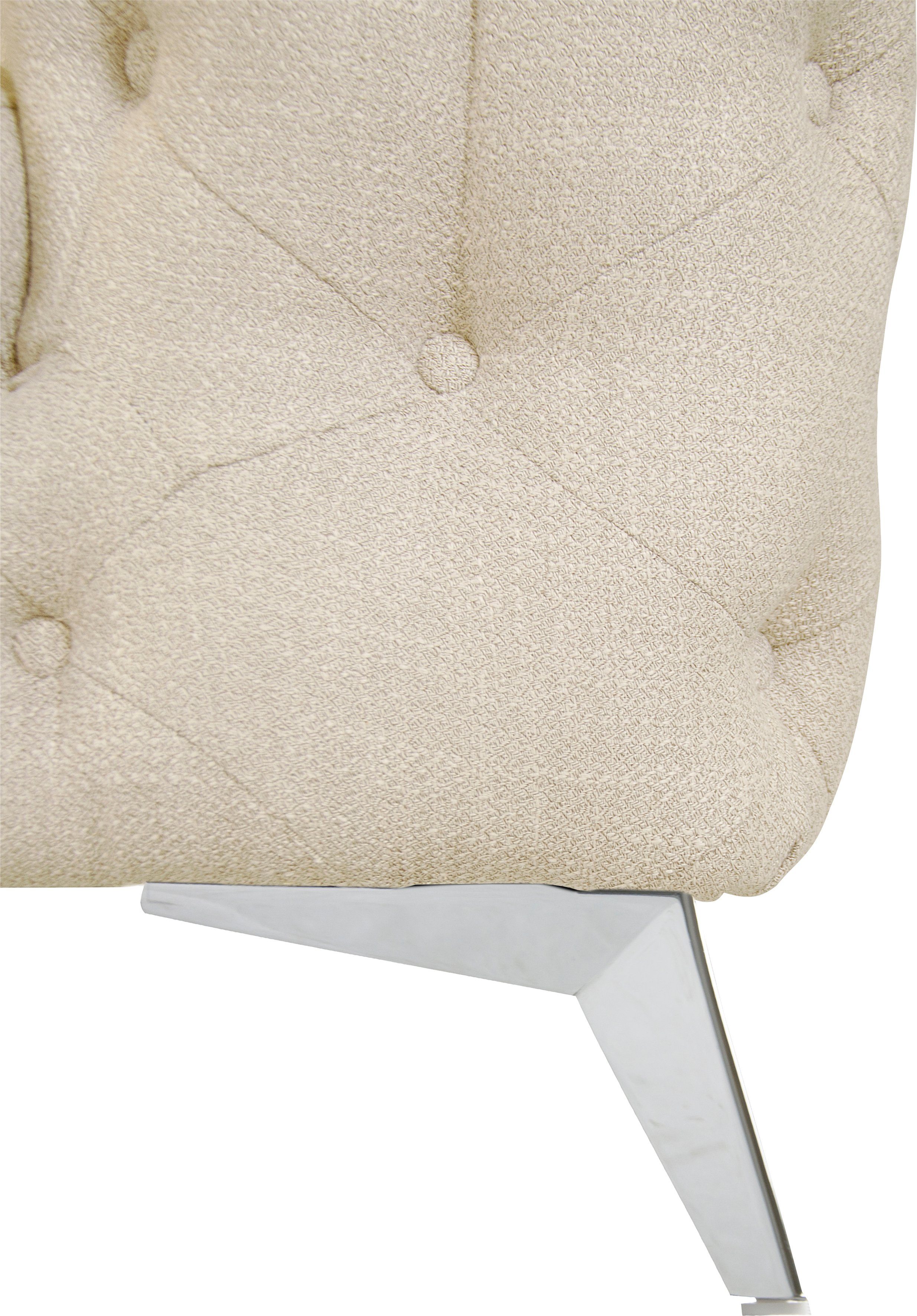 Leonique Chesterfield-bank Glynis luxueuze capitonnage, moderne chesterfield look, kleur van de poten ter keuze