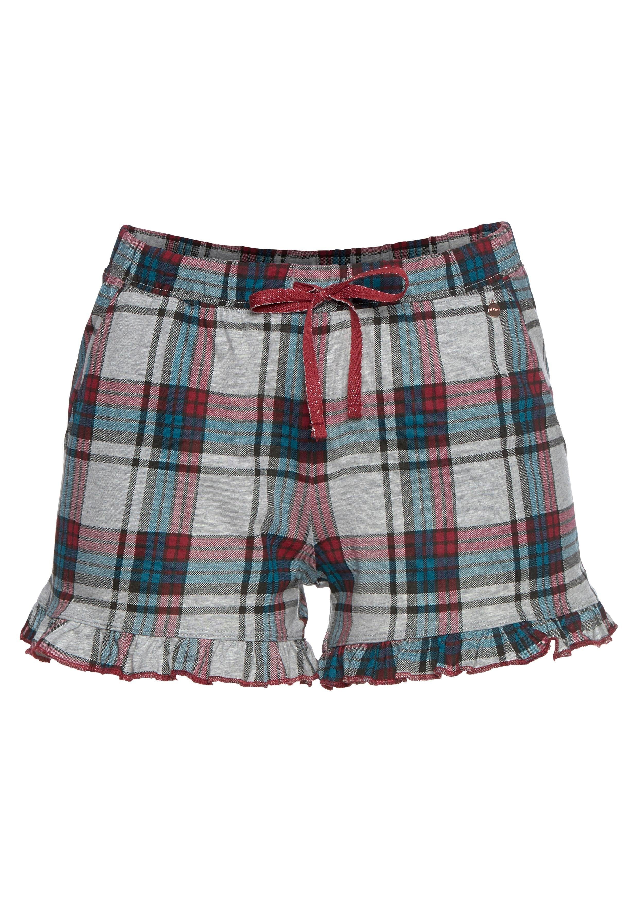 s.Oliver RED LABEL Beachwear Pyjamashort motief all-over met rimpelrandjes