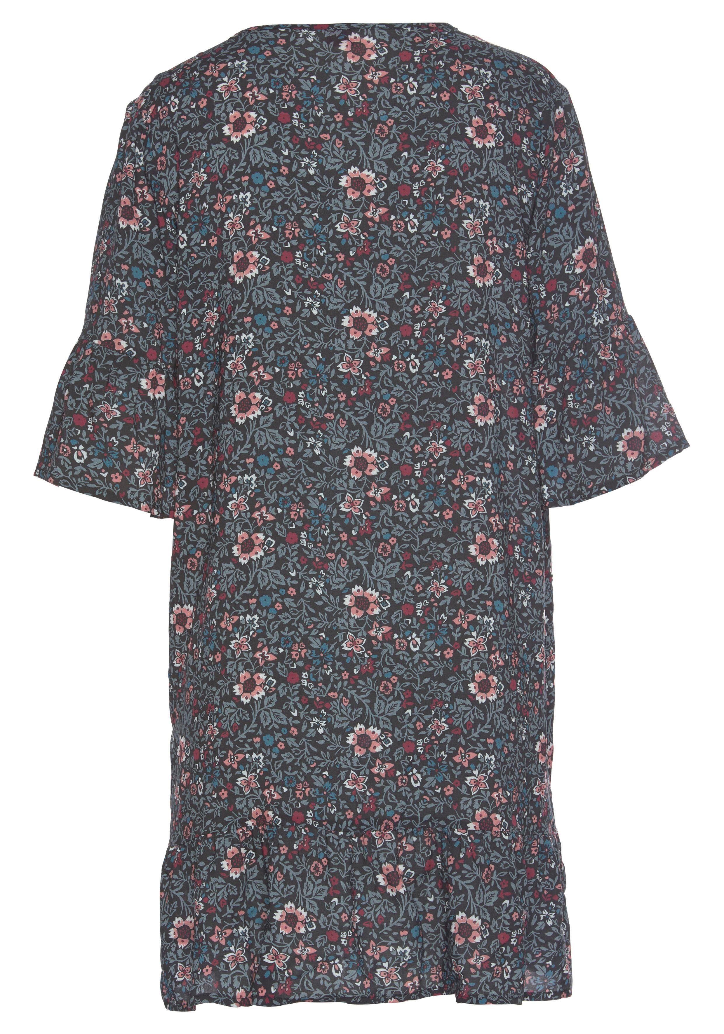 s.Oliver RED LABEL Beachwear Nachthemd motief all-over met ruchezomen