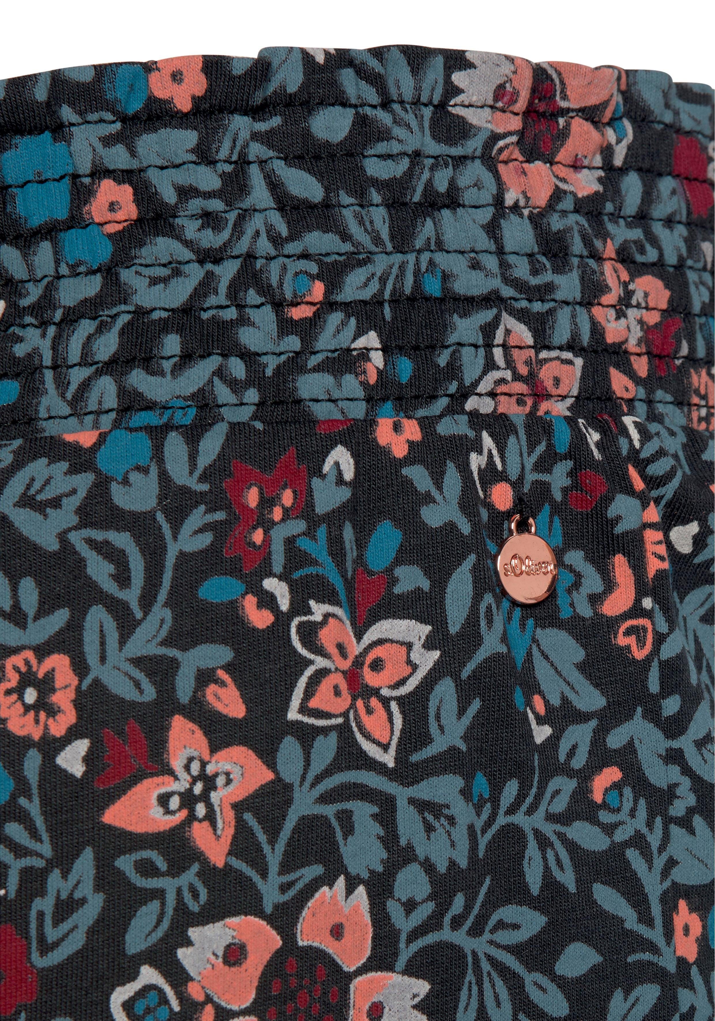 s.Oliver RED LABEL Beachwear Pyjamabroek motief all-over met elastische band