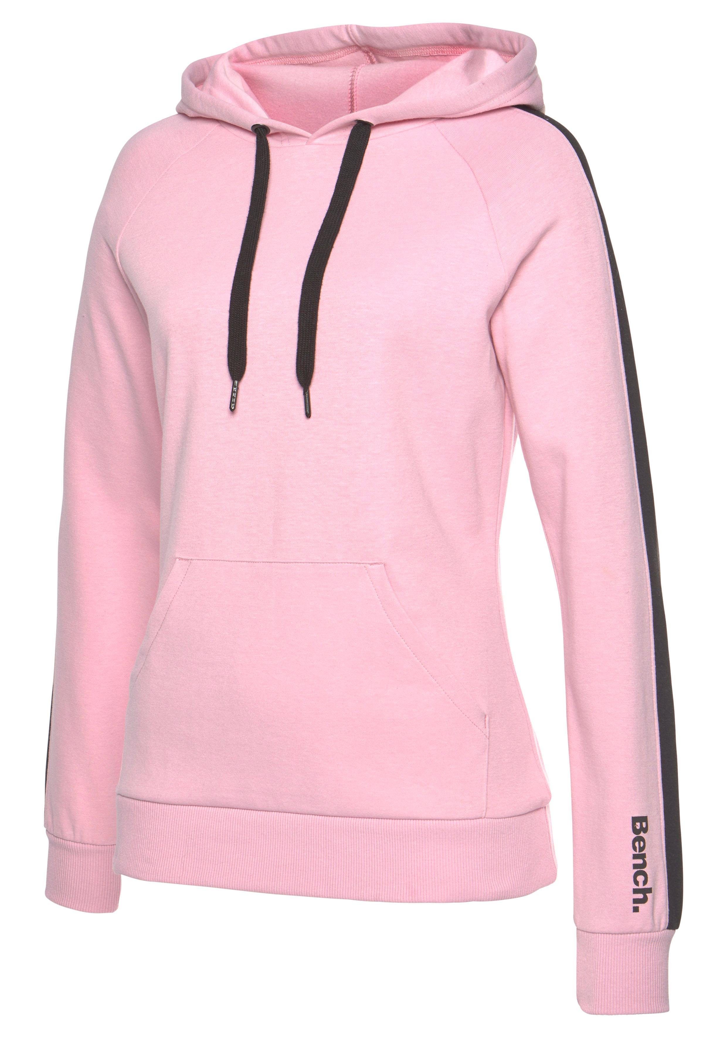 Bench. Loungewear Hoodie met zijstrepen en kangoeroezak, loungepak, hoodie