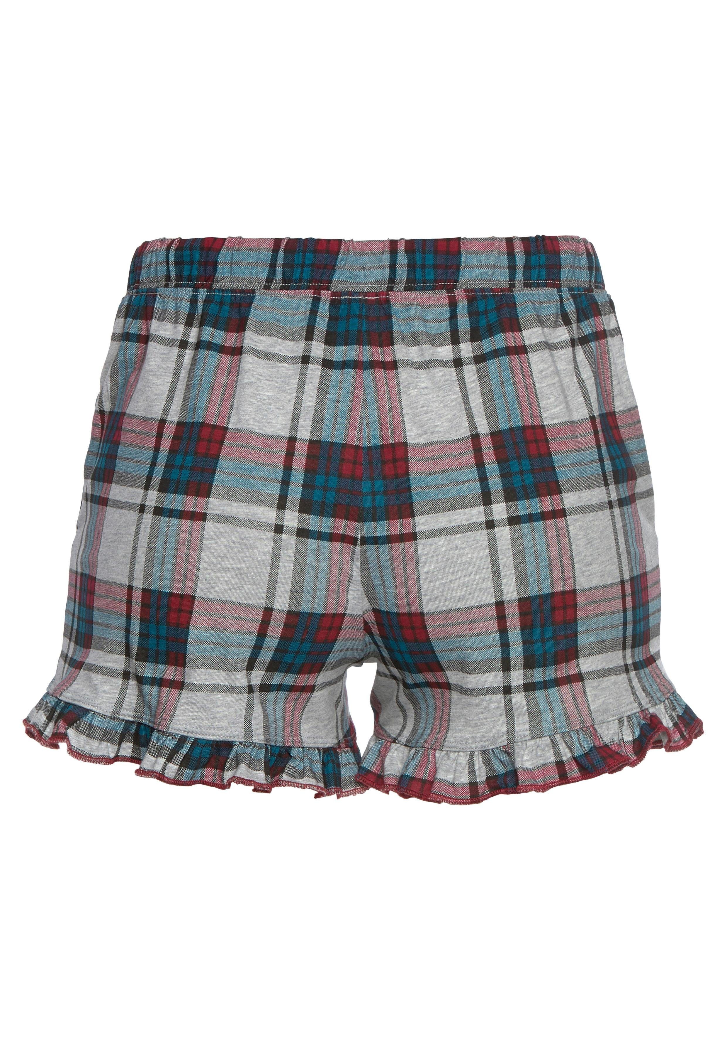 s.Oliver RED LABEL Beachwear Pyjamashort motief all-over met rimpelrandjes
