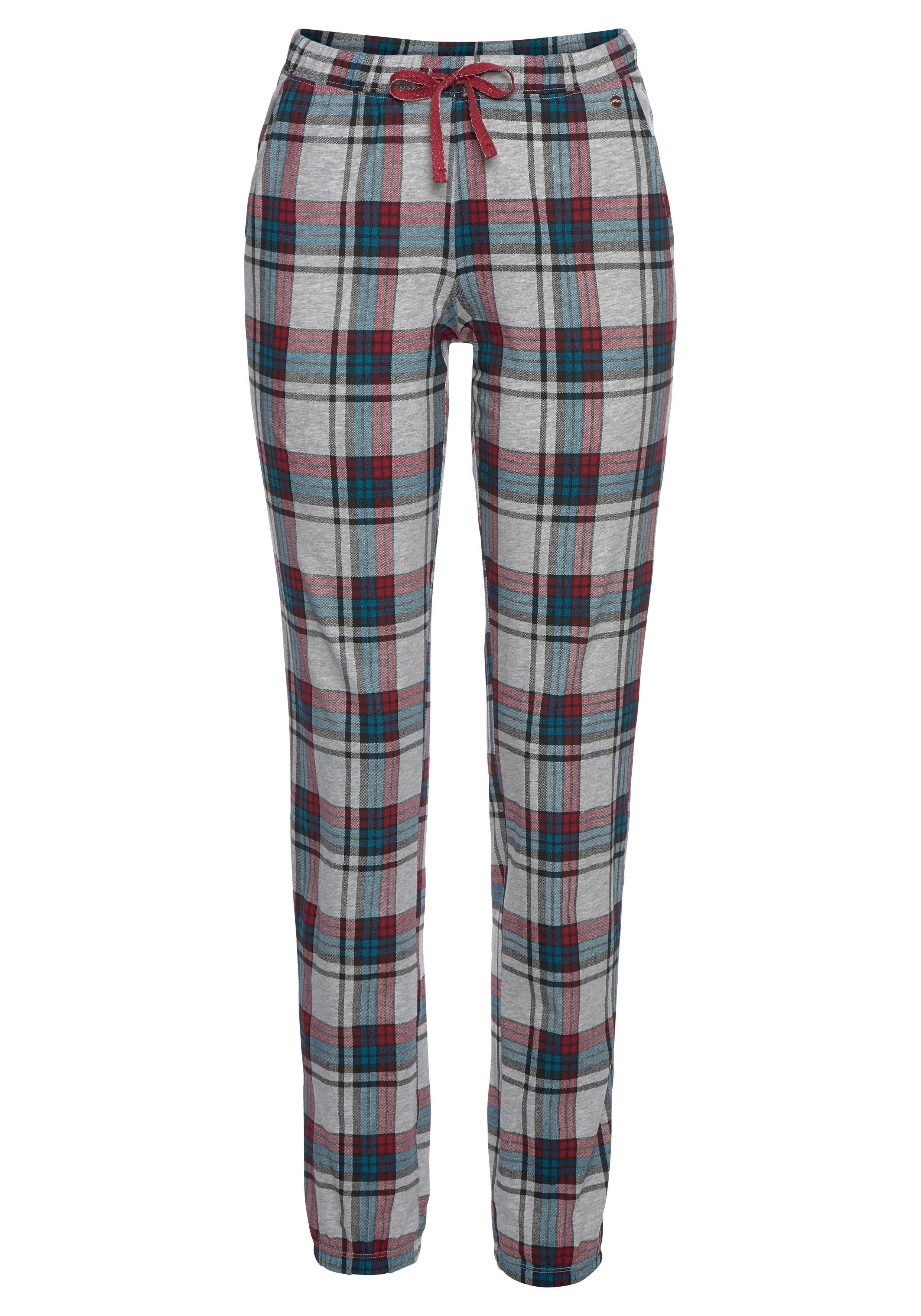 s.Oliver RED LABEL Beachwear Pyjamabroek met motief all-over en contrastkleurige koord