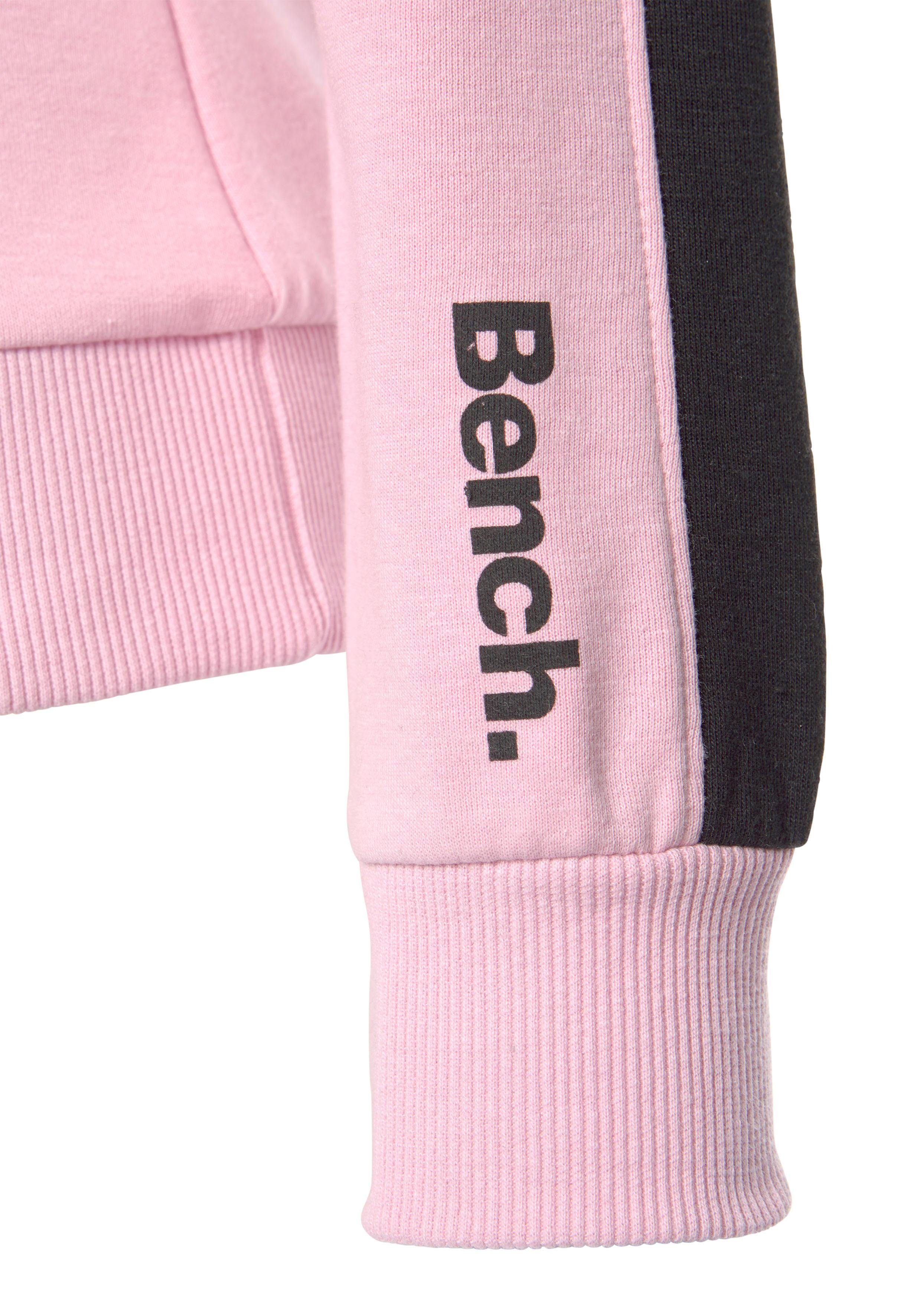 Bench. Loungewear Hoodie met zijstrepen en kangoeroezak, loungepak, hoodie
