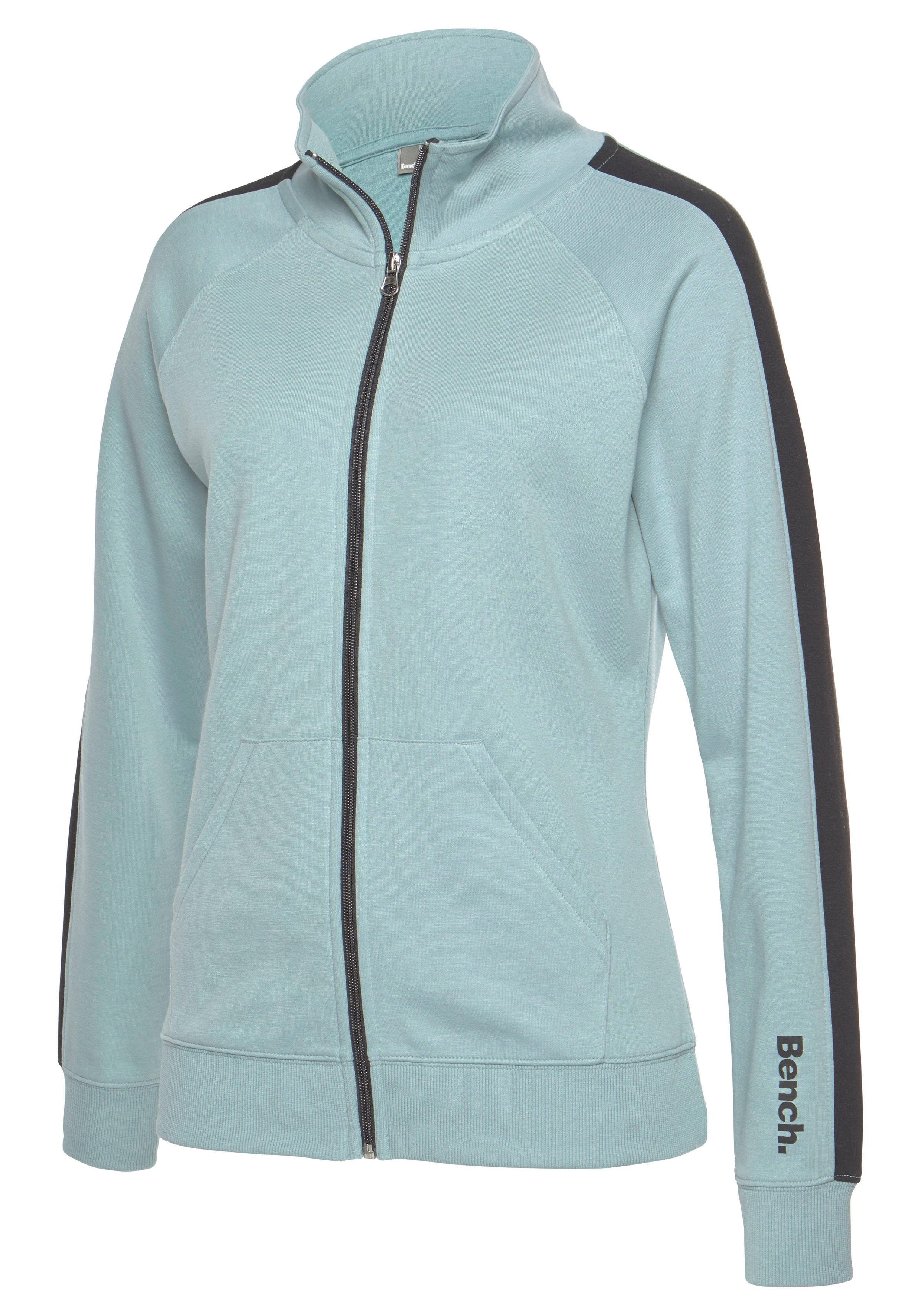 Bench. Loungewear Sweatvest met zijstrepen en staande kraag, loungepak