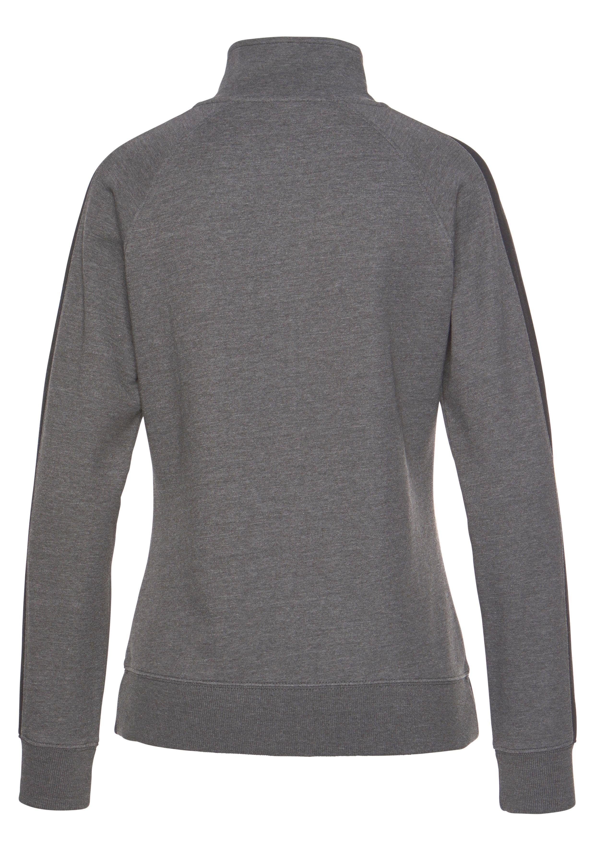 Bench. Loungewear Sweatvest met zijstrepen en staande kraag, loungepak